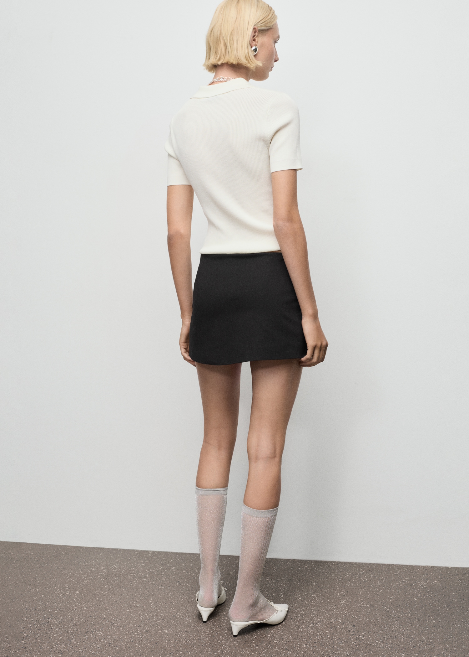 Rok mini celana pendek dengan tali pita Wanita MANGO Indonesia