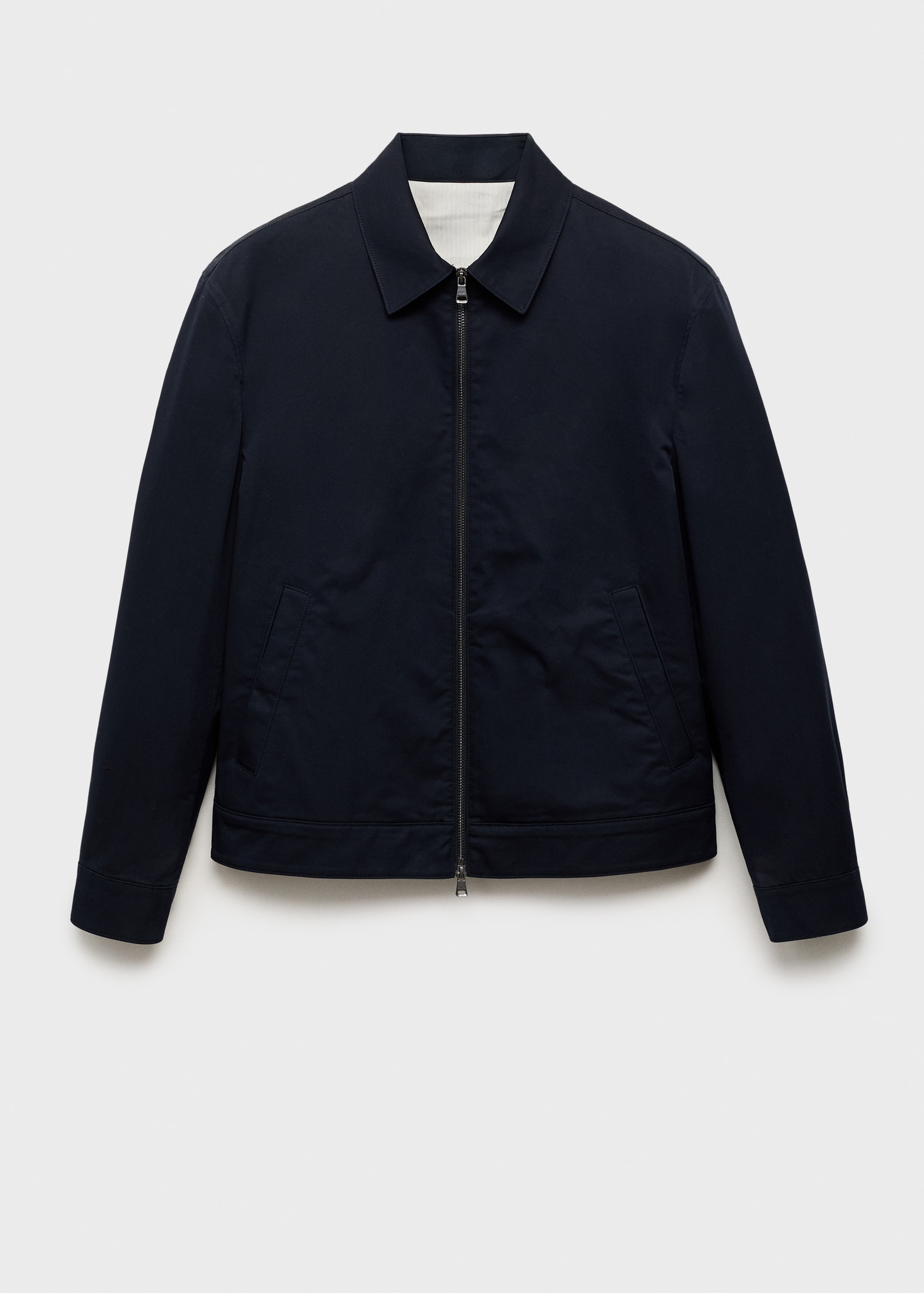 Jacket with a shirt collar and zip - Article without model