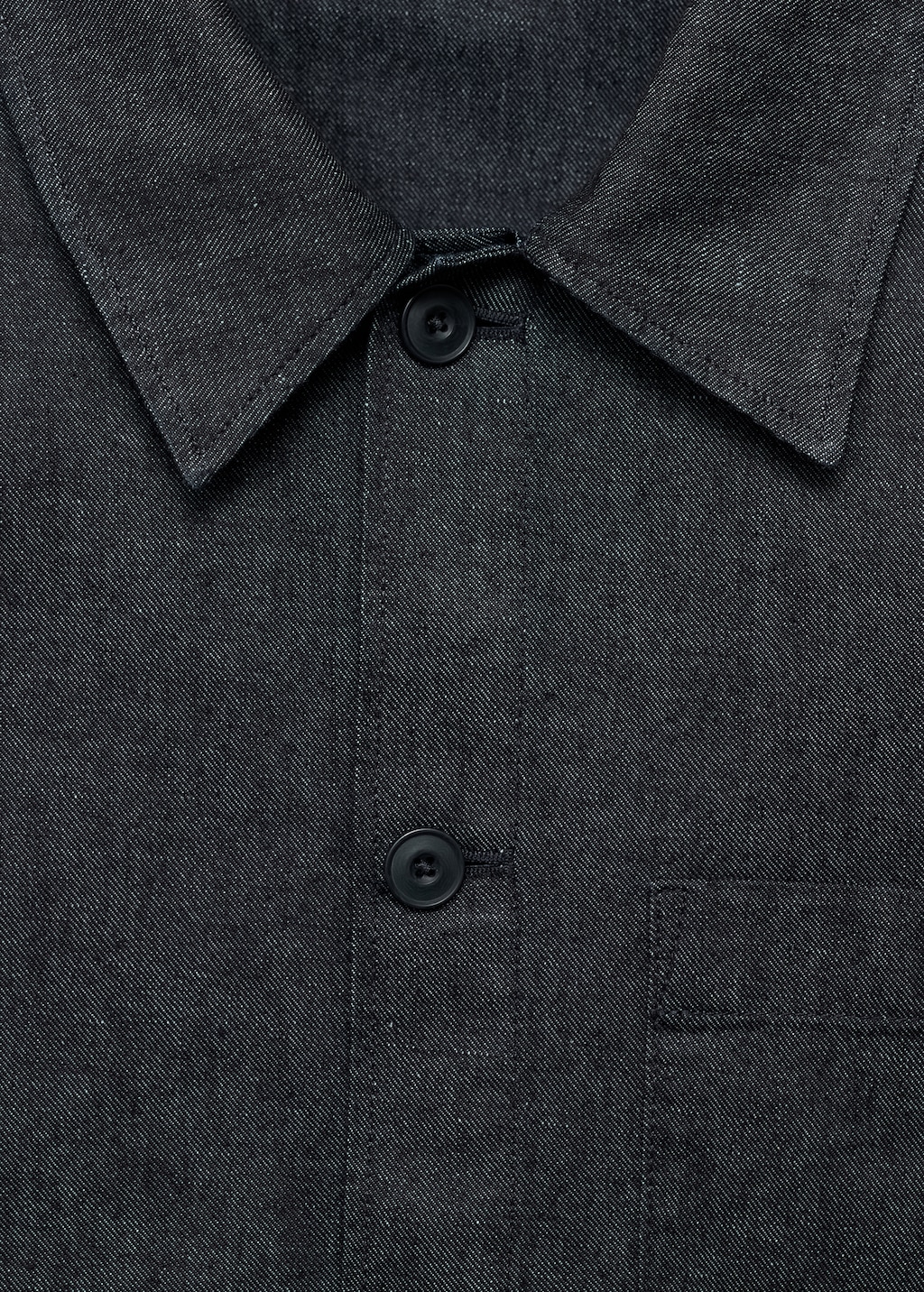 Denim overshirt with pocket