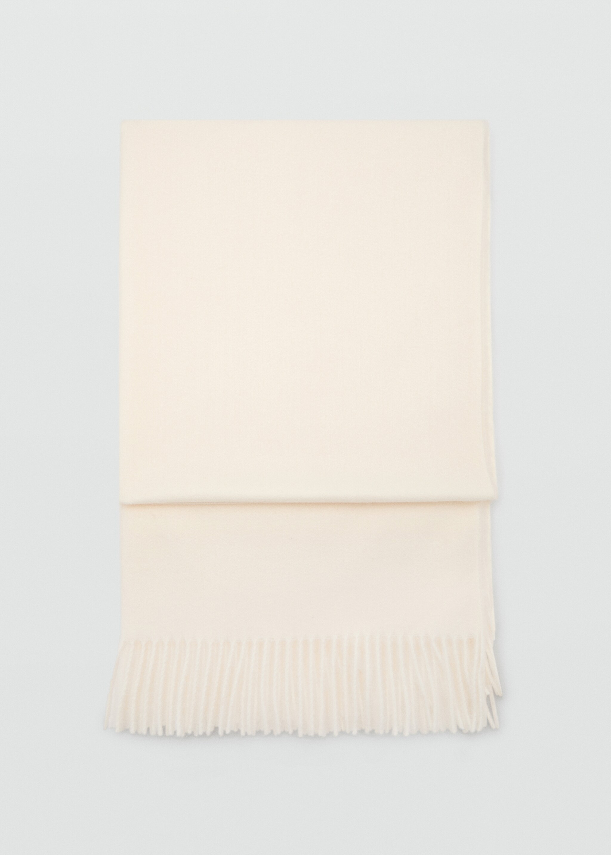Fringed edge scarf - Article without model, Ecru. Ref: 17095145-00.