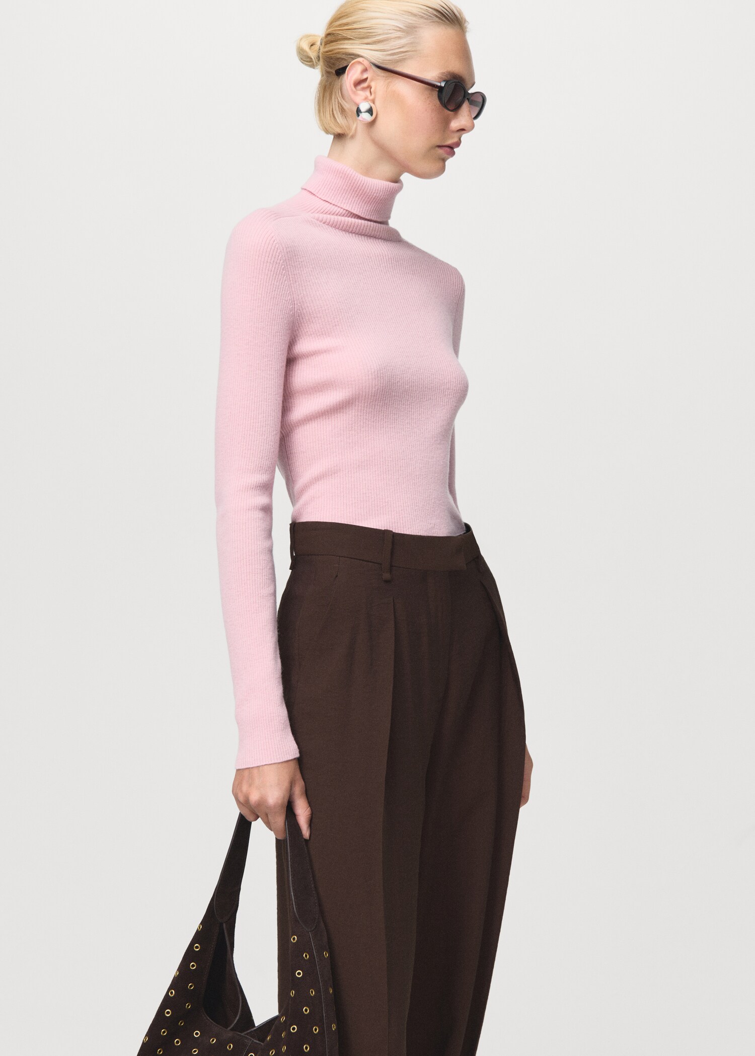 Turtleneck wool sweater - Medium plane