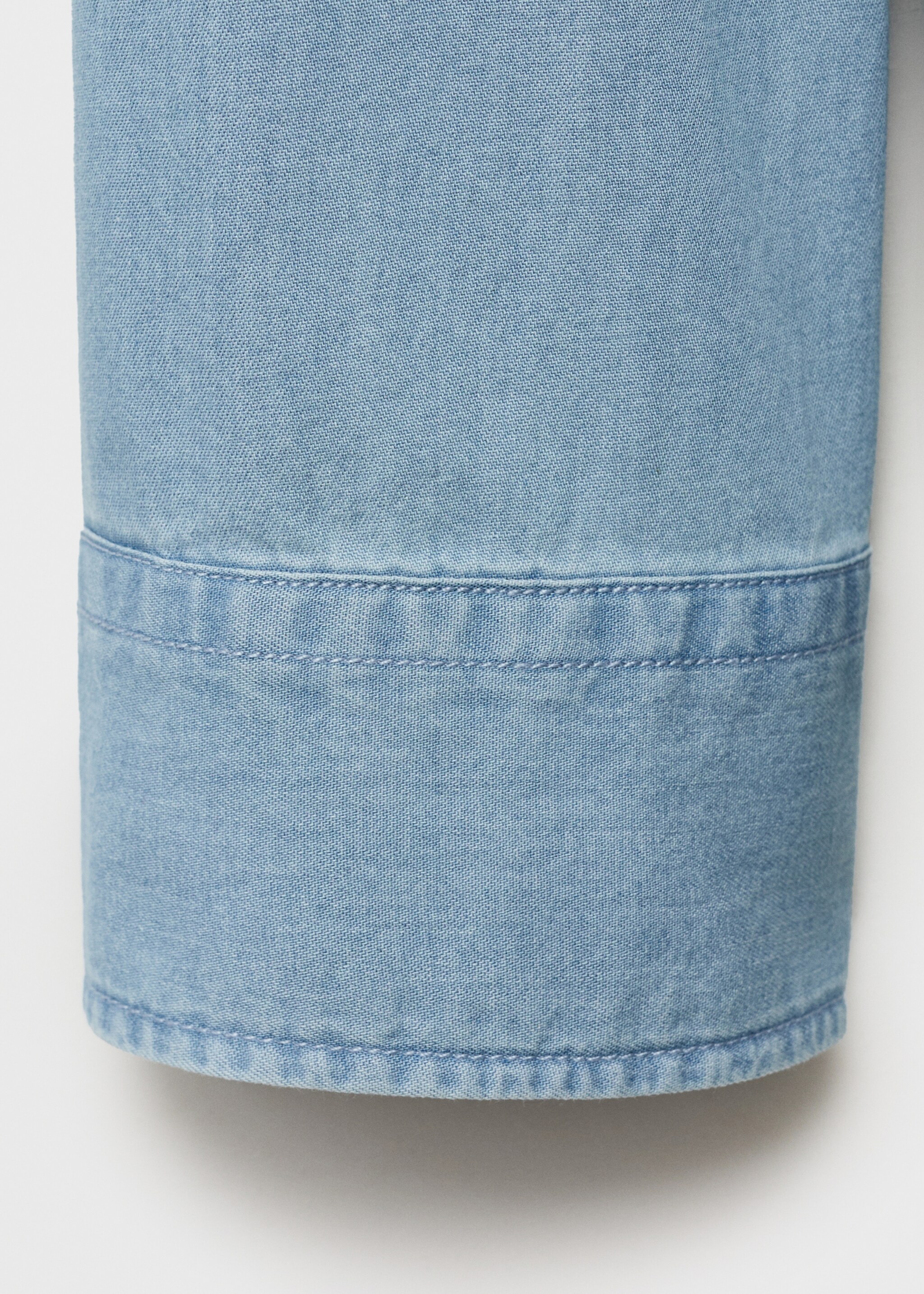 100% cotton chambray shirt - Details of the article 0, Light Blue. Ref: 17095149-00.