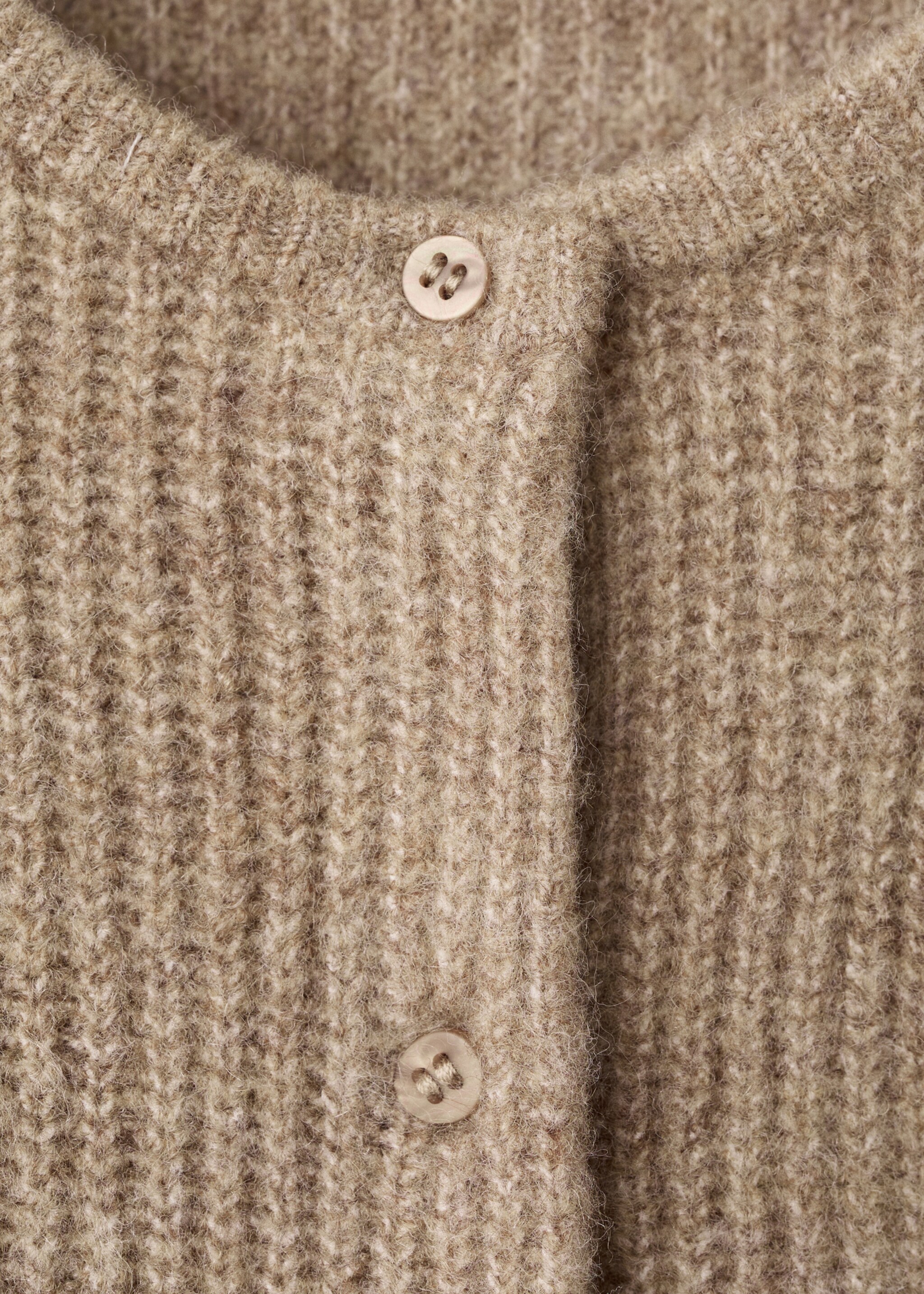 Knitted button cardigan - Details of the article 0, Medium Brown. Ref: 17095152-00.