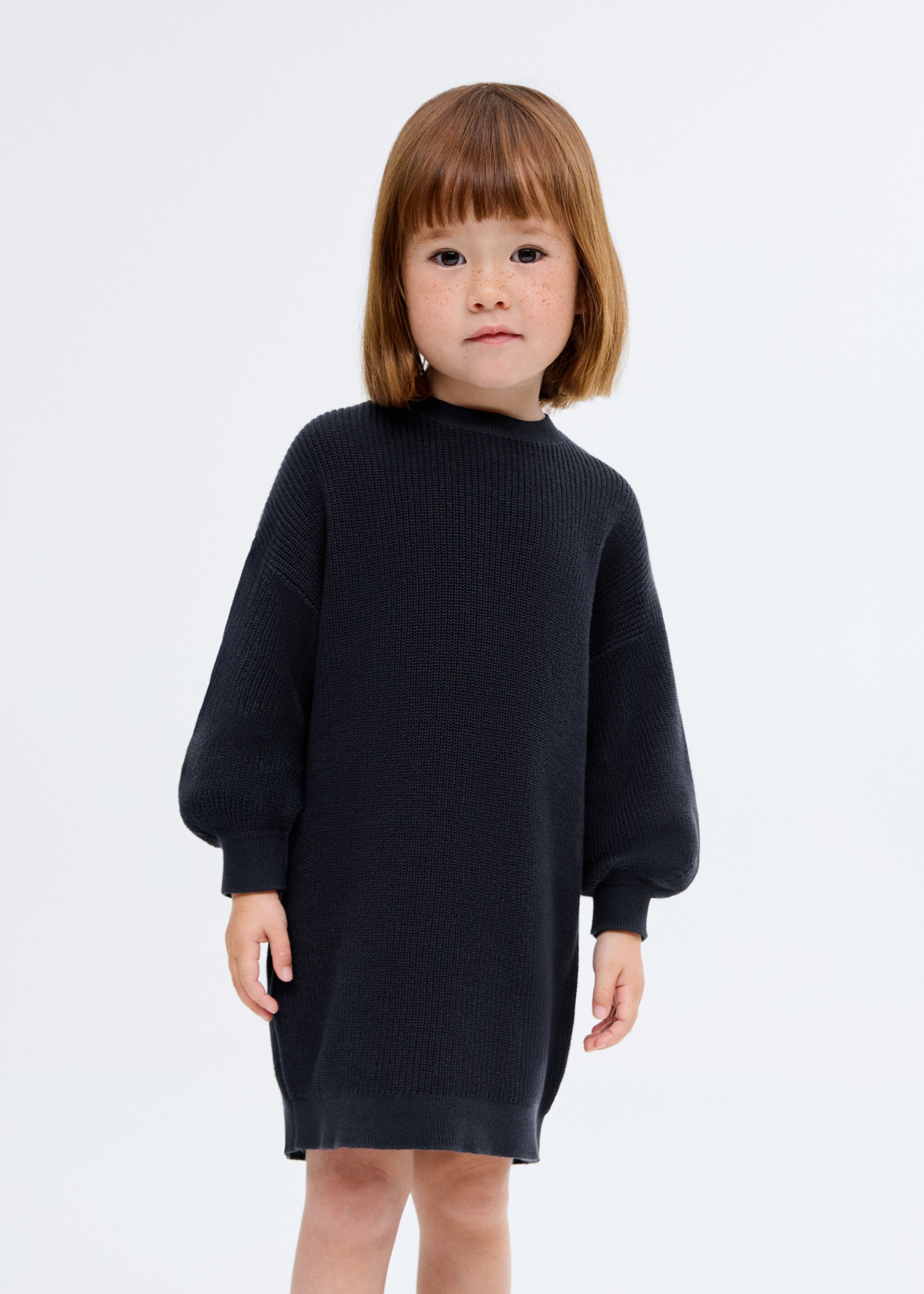 Long cotton dress - Medium plane, Navy. Ref: 17095153-00.