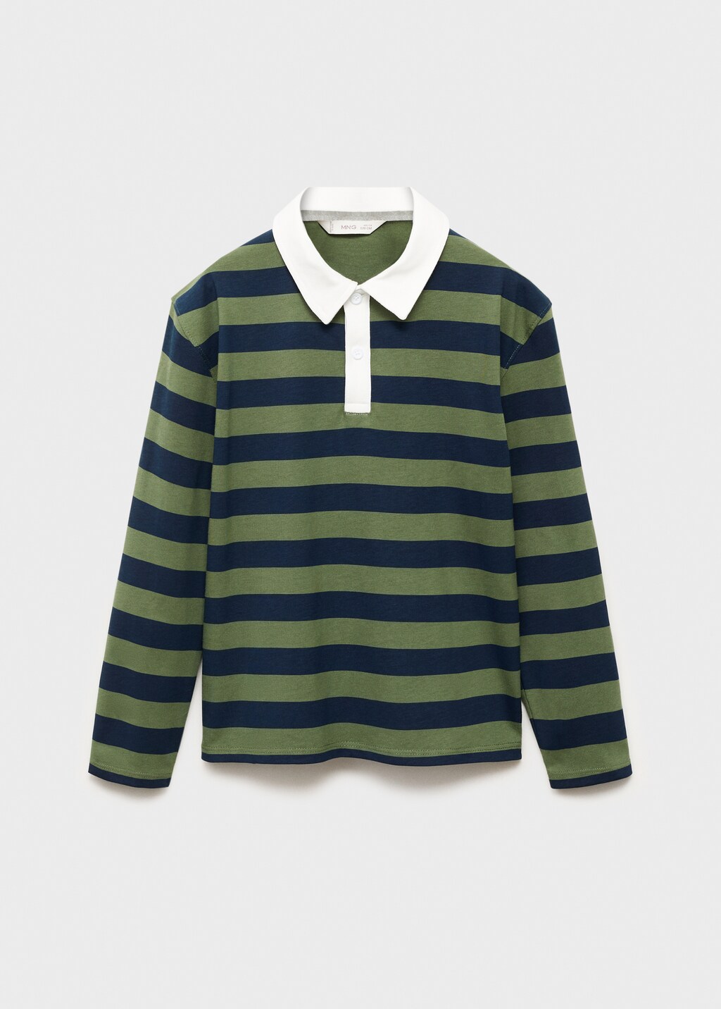 Striped cotton polo shirt