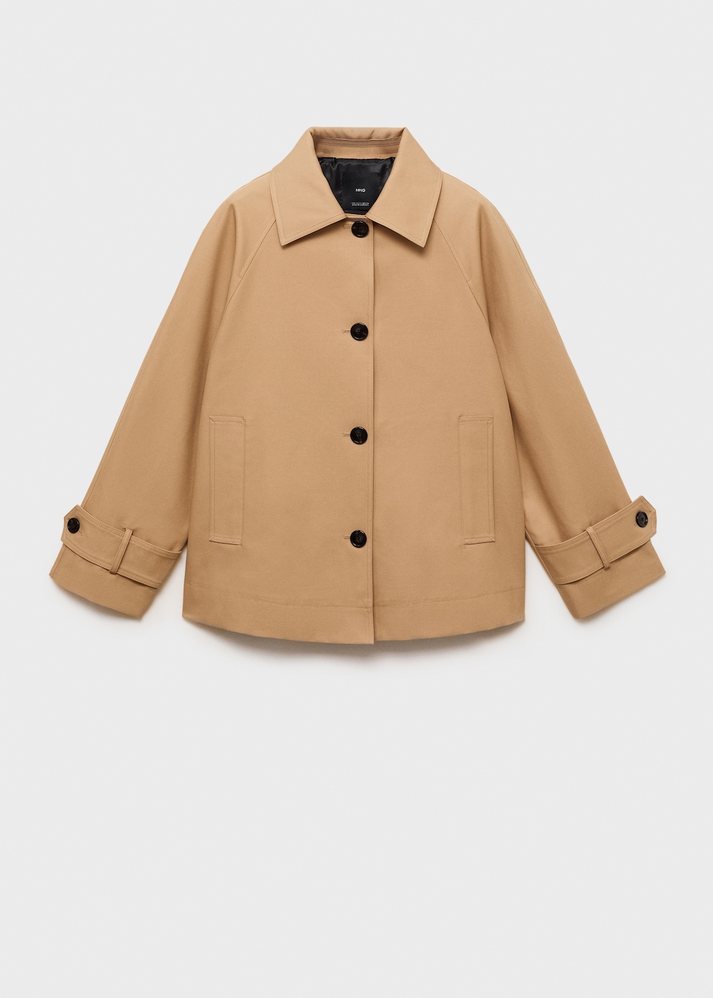 Oversized barn jacket with epaulettes