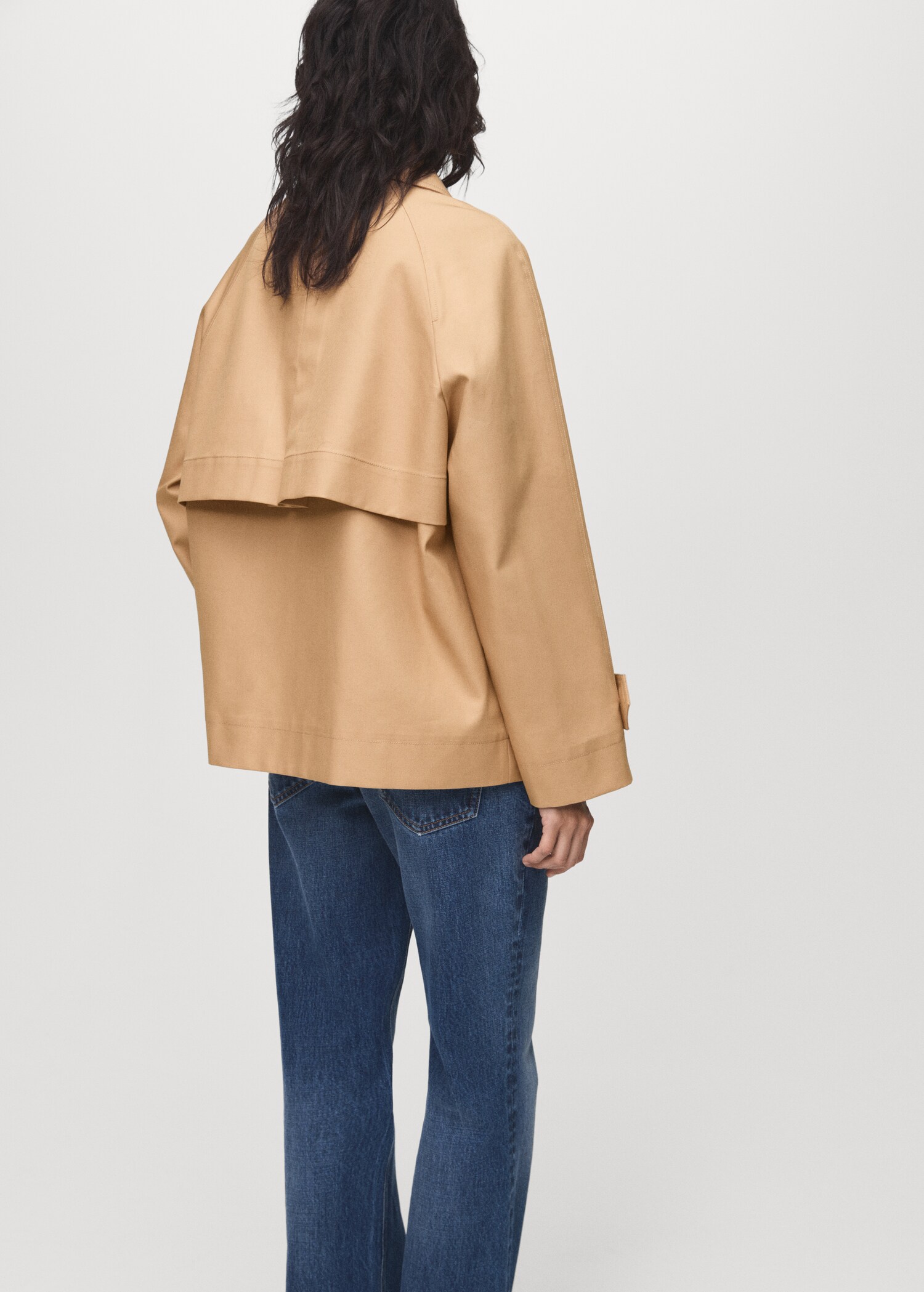 Oversized parka with epaulettes - Reverse of the article