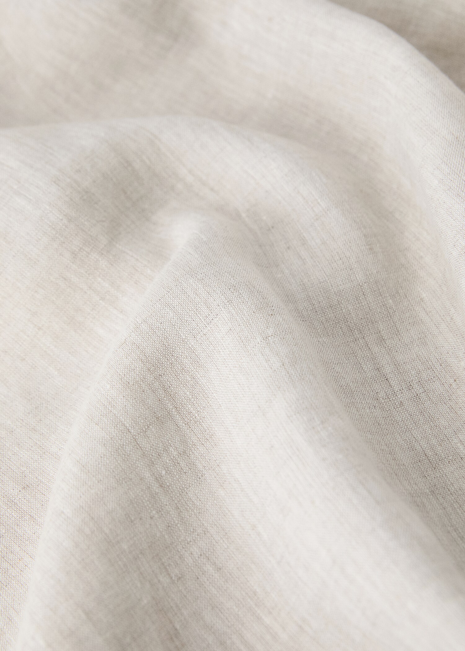 Washed linen fitted sheet with hemstitch for cot - Details of the article 2