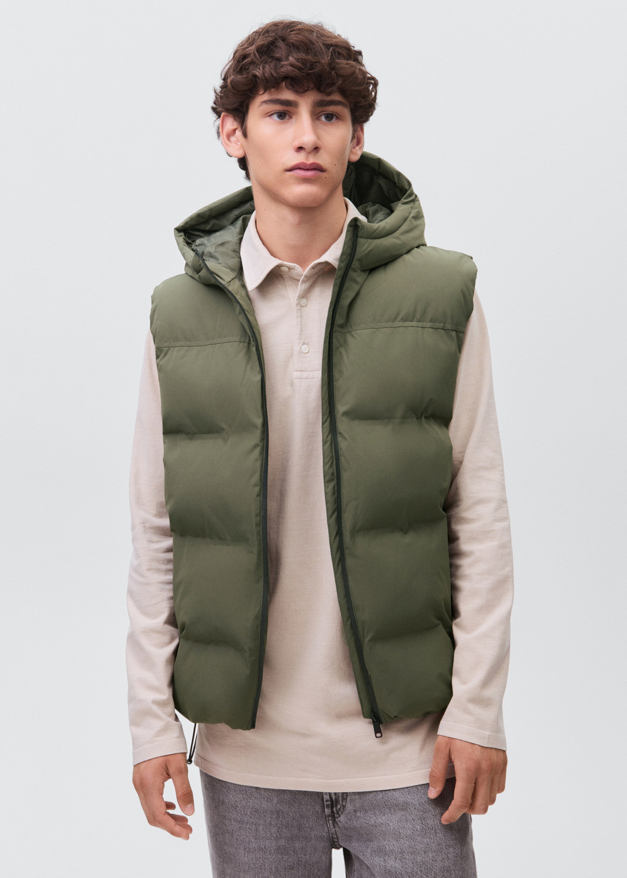 Chaleco taylor - Plano medio, Khaki. Ref: 17095783-00.