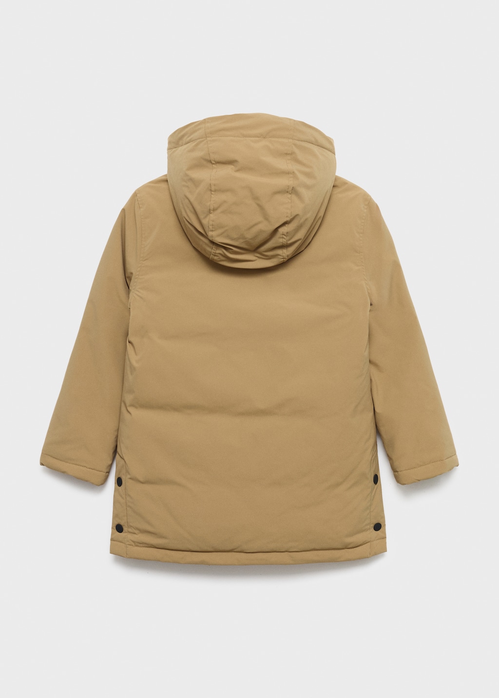 Hooded anorak with buttons