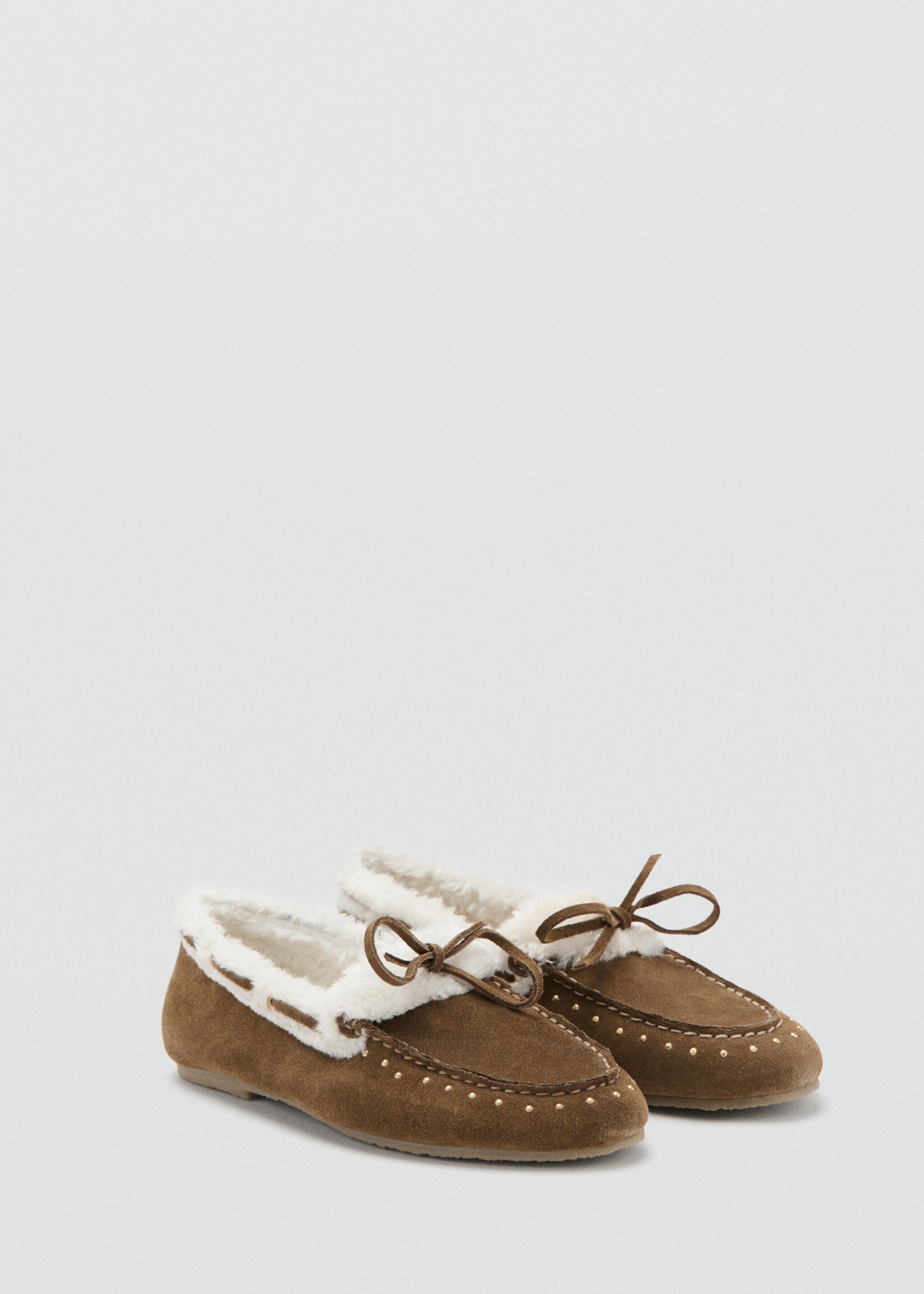 Sheepskin moccasins with studs - Medium plane, Leather. Ref: 17095787-00.