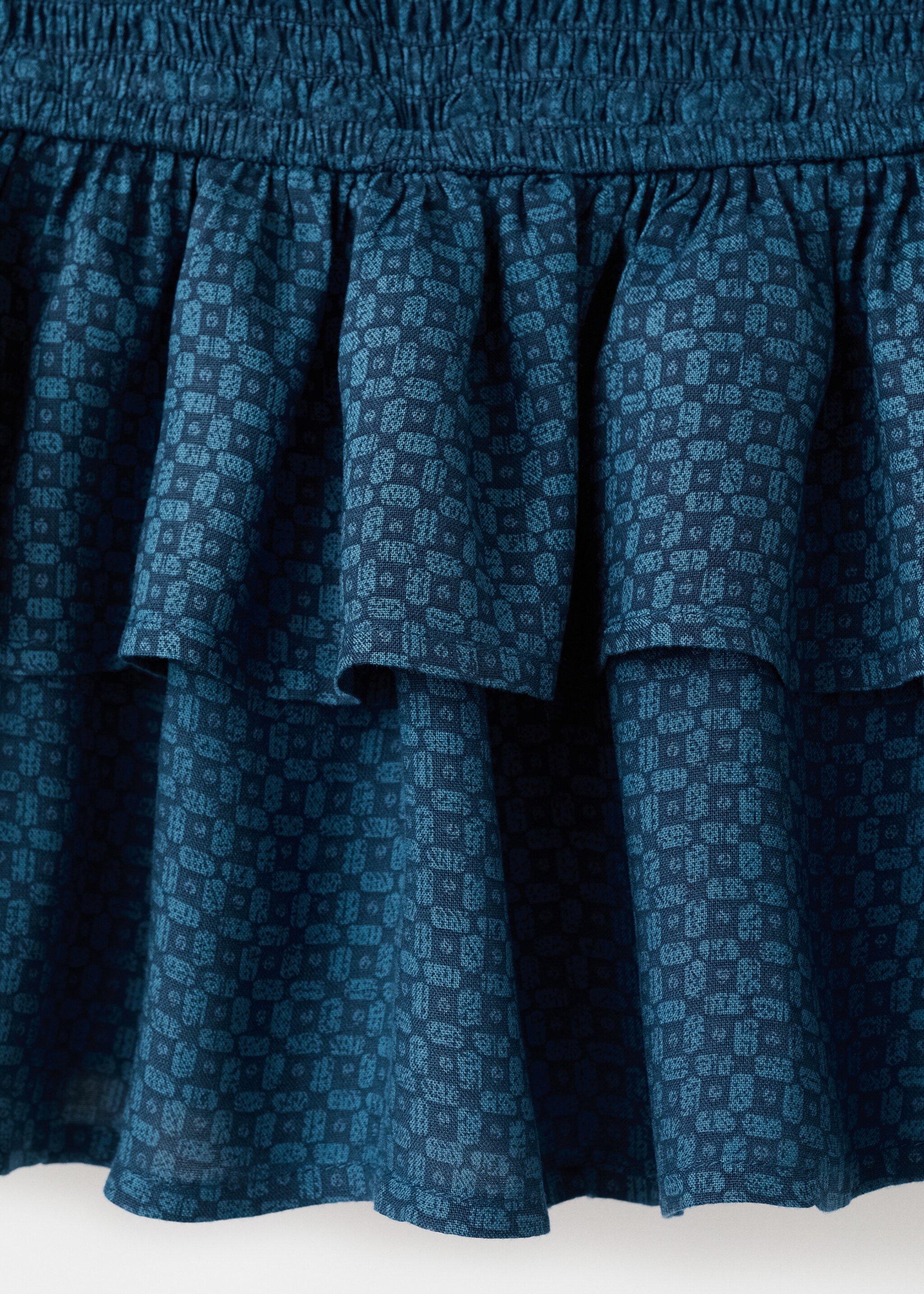 Falda fruncida volantes - Detalle del artículo 0, Azul marino. Ref: 17095790-00.