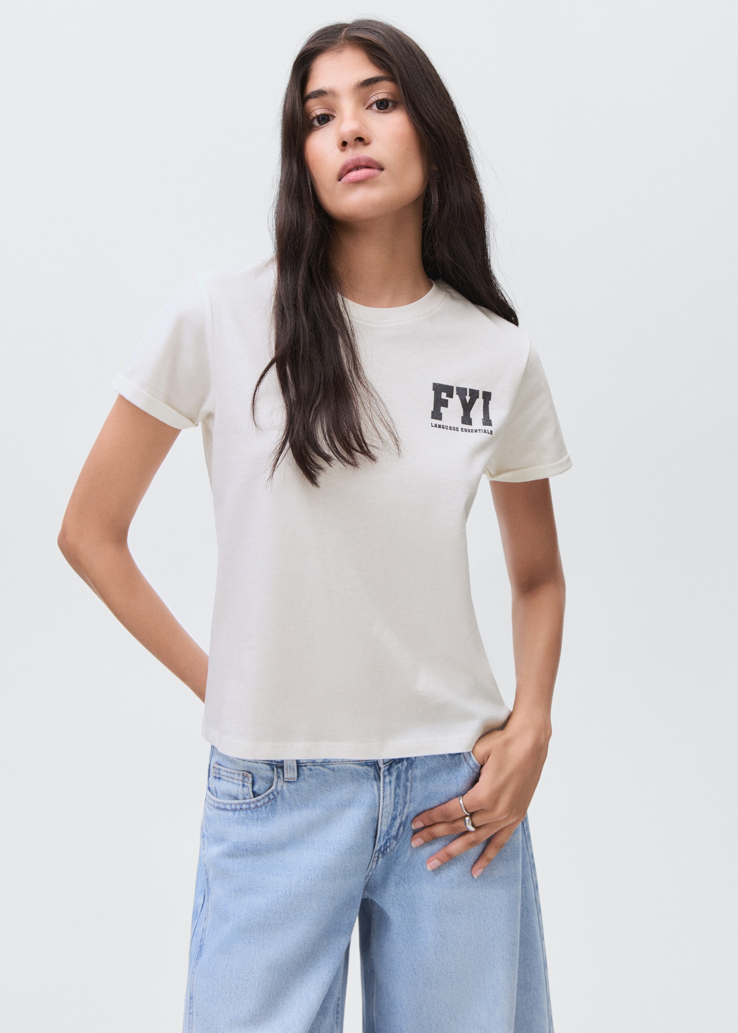 Printed cotton-blend t-shirt - Main Image