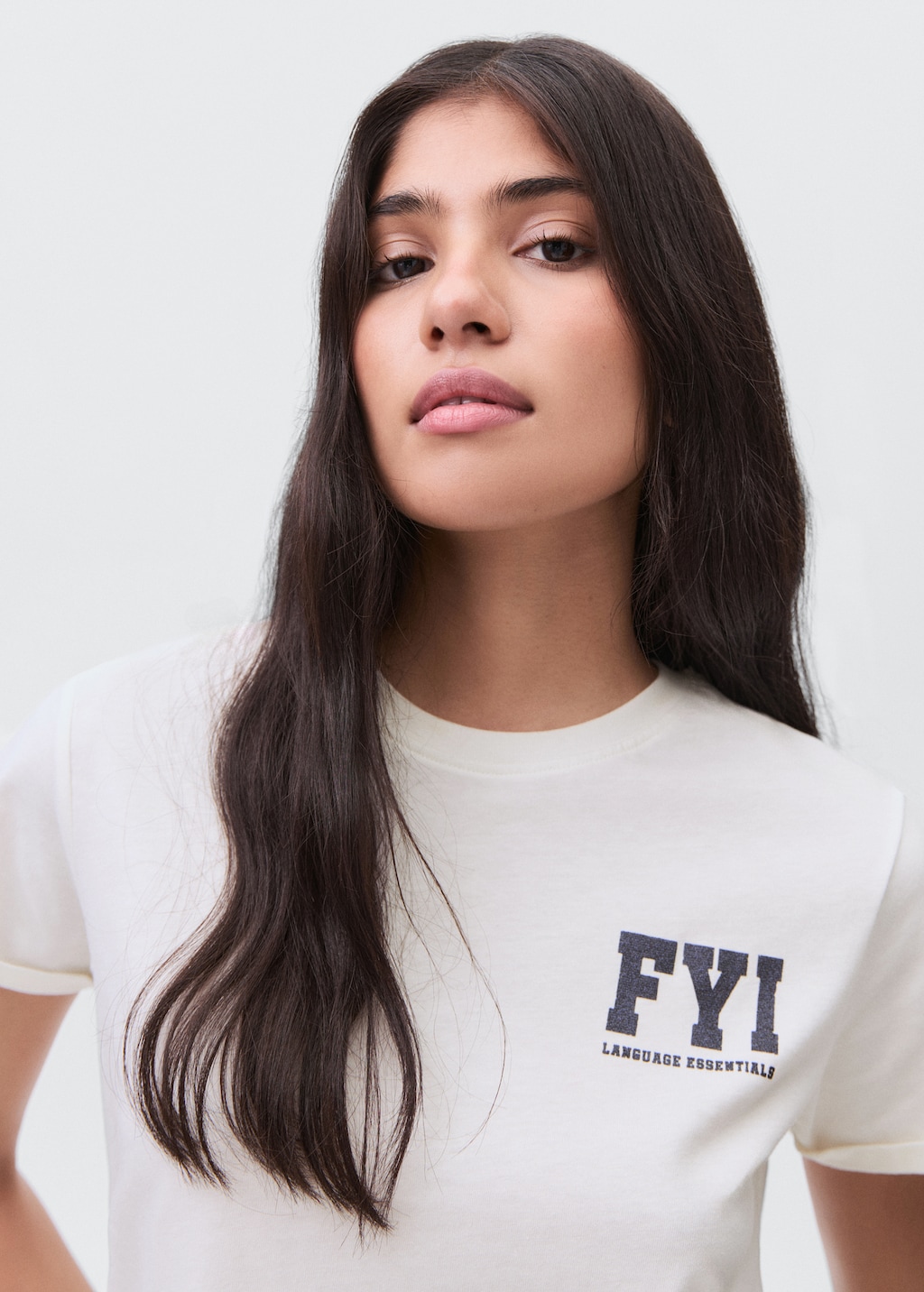 Printed cotton-blend t-shirt