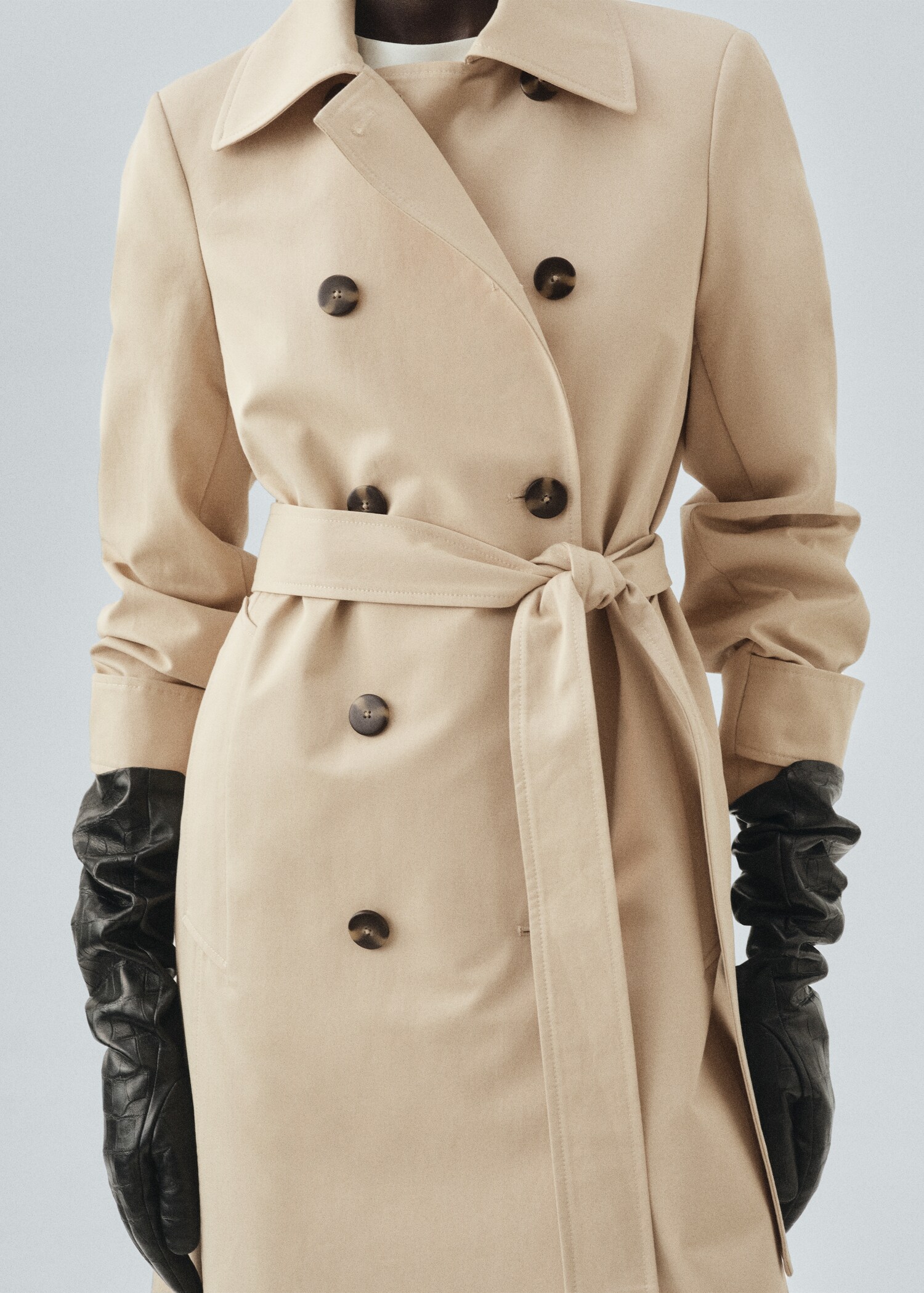 Classic 100% cotton trench coat - Details of the article 6