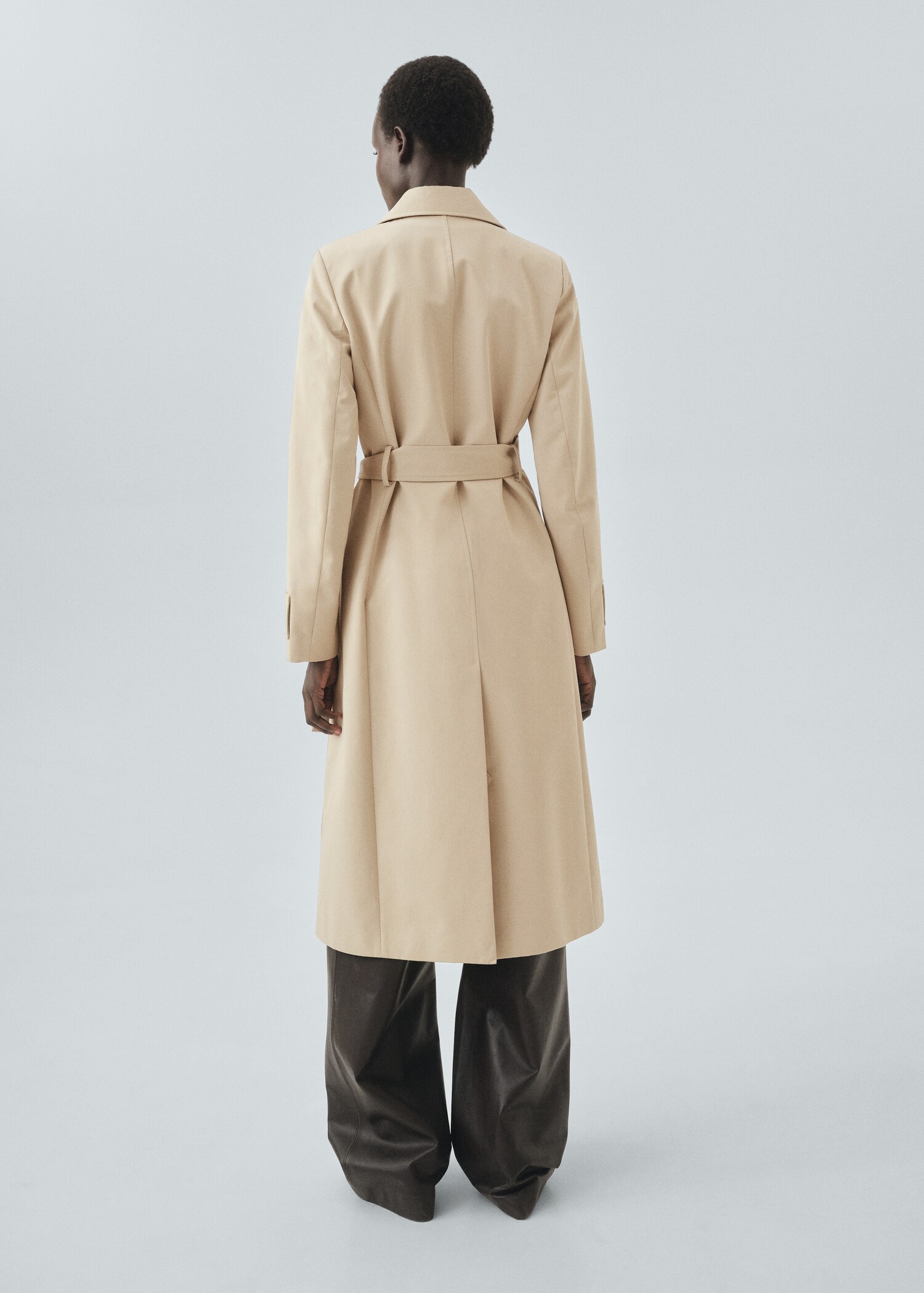 Classic 100% cotton trench coat - Reverse of the article