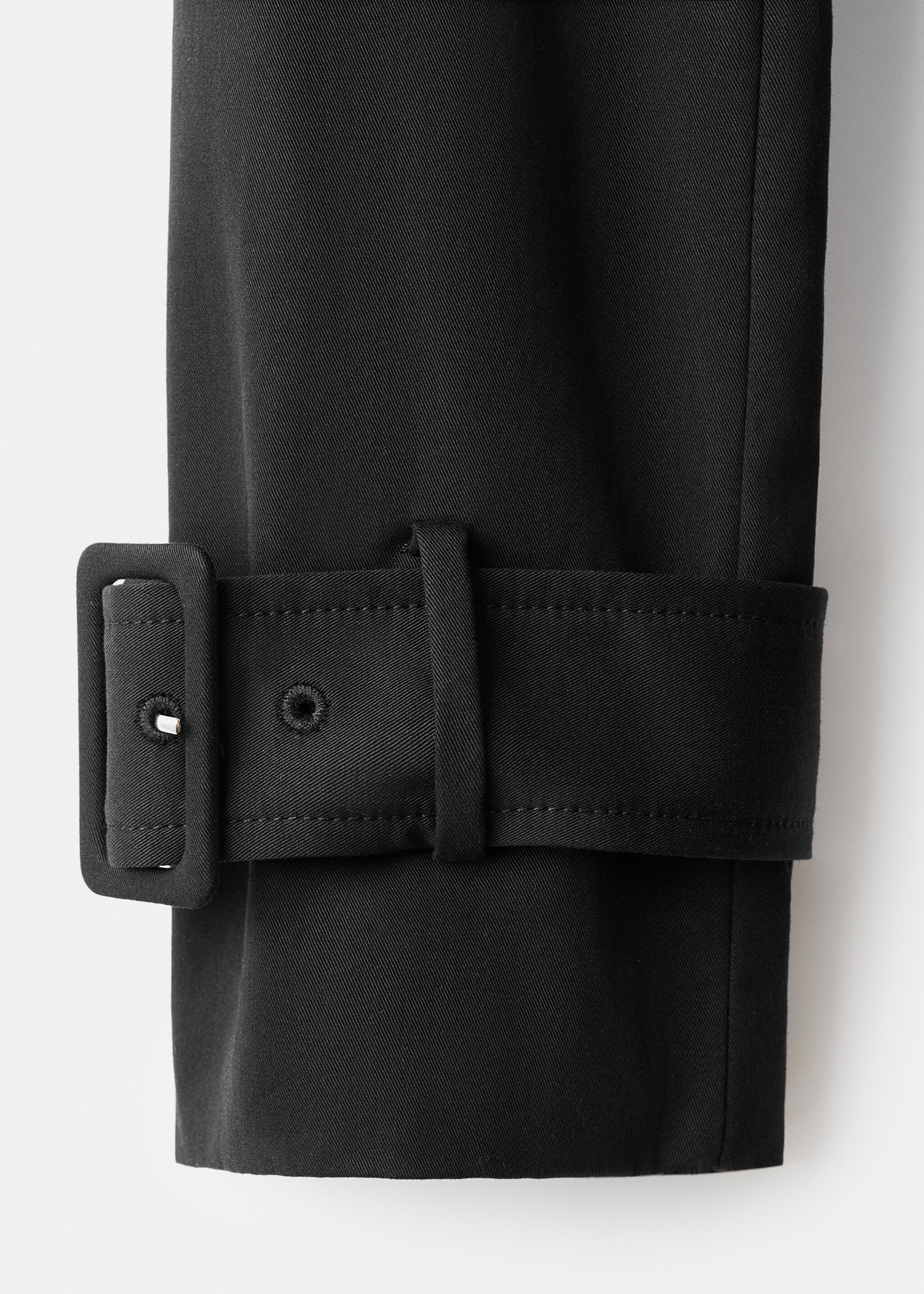 Classic 100% cotton trench coat - Details of the article 0, Black. Ref: 17095794-00.