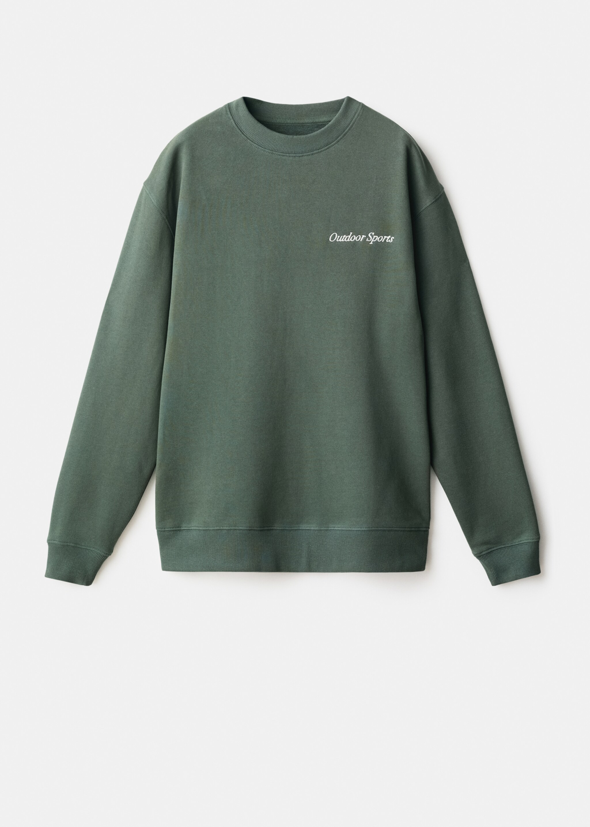 Sweatshirt campus - Article without model, Green. Ref: 17095798-00.