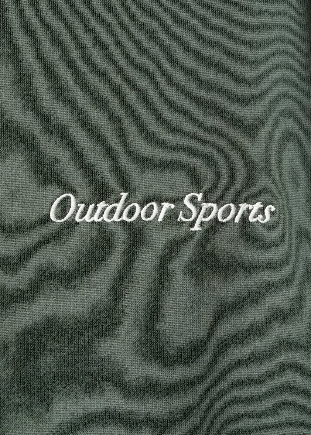 Printed embroidered sweatshirt