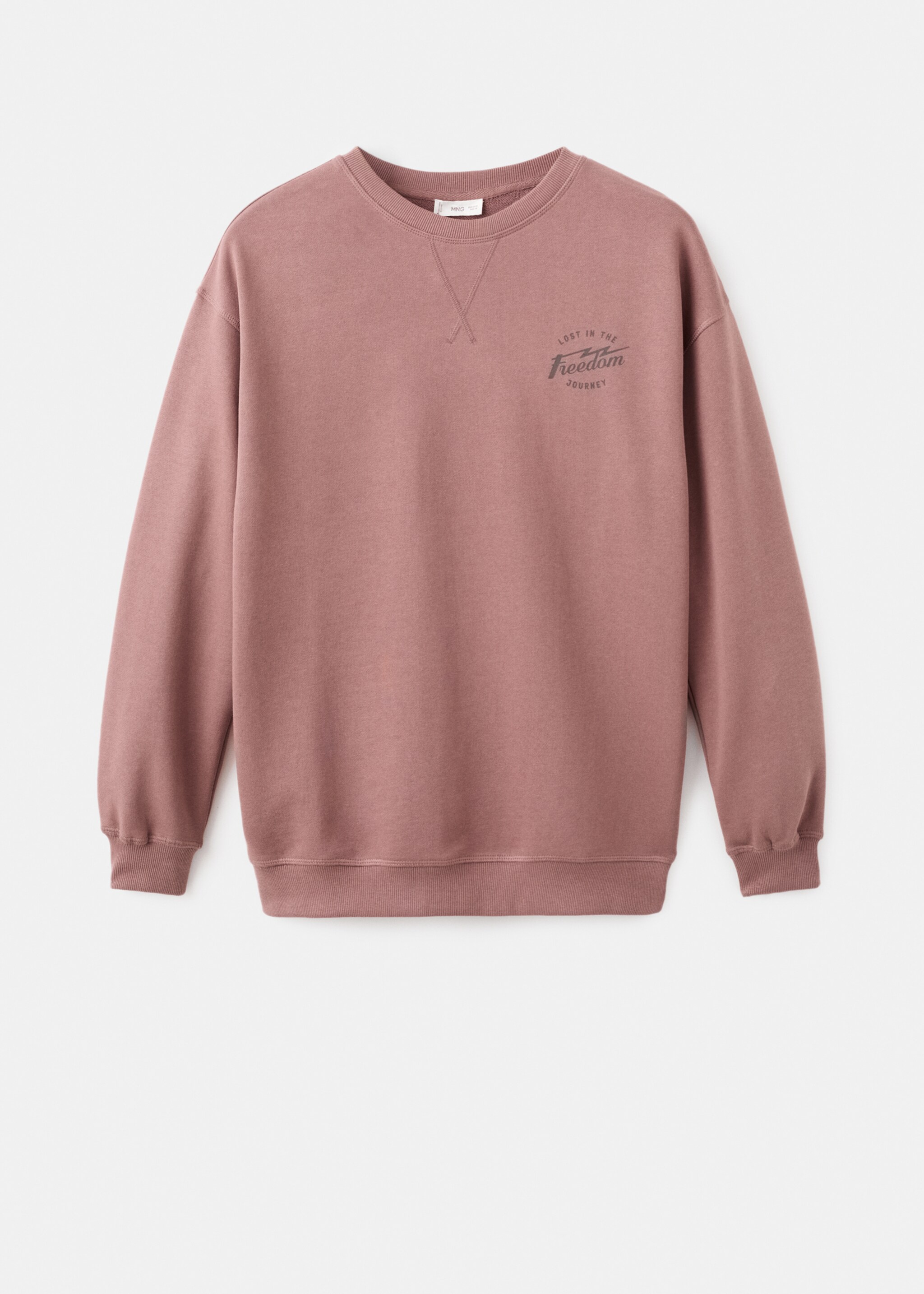Printed cotton sweatshirt - Article without model, Maroon. Ref: 17095800-00.