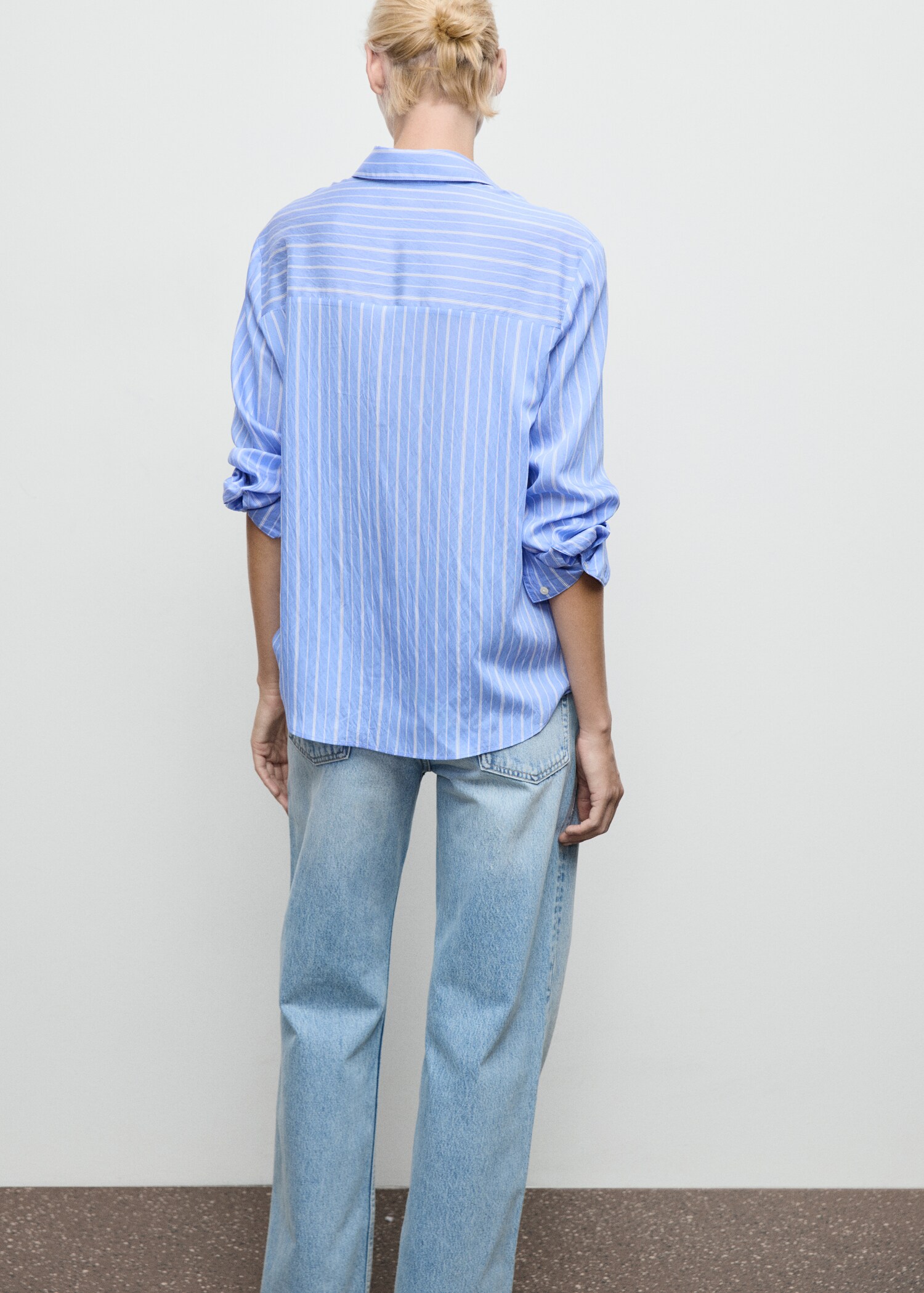 Camisa recta rayas - Reverso del artículo