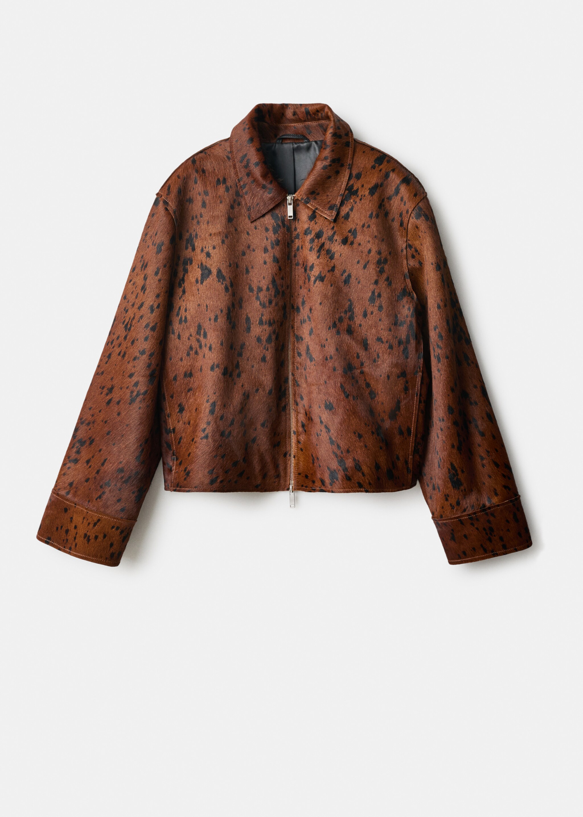 100% leather fur jacket - Article without model, Medium Brown. Ref: 17095804-00.