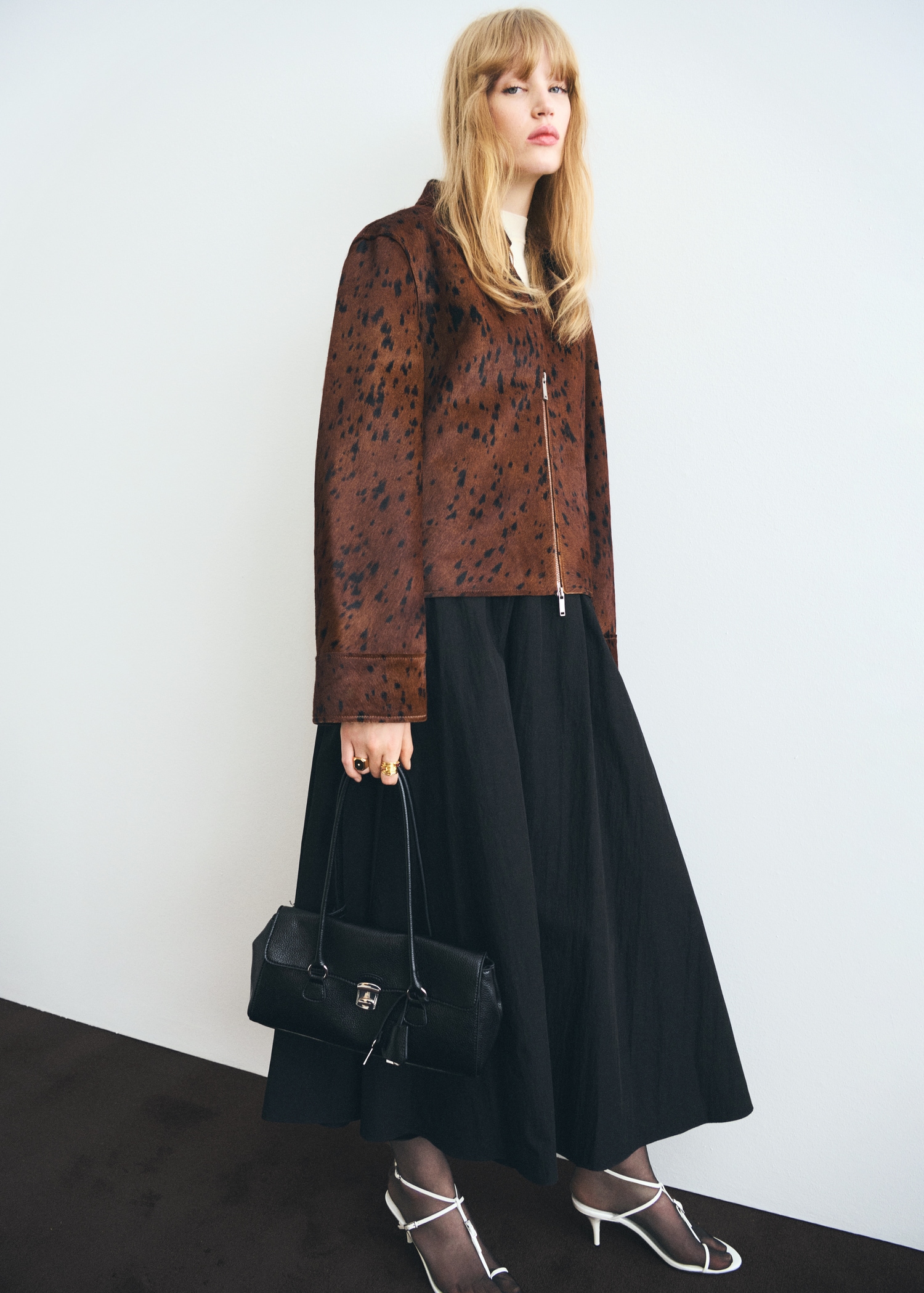 Damen Mango Jacke Mango Mantel Fell Jacke Aus 100 Leder Mit Fell