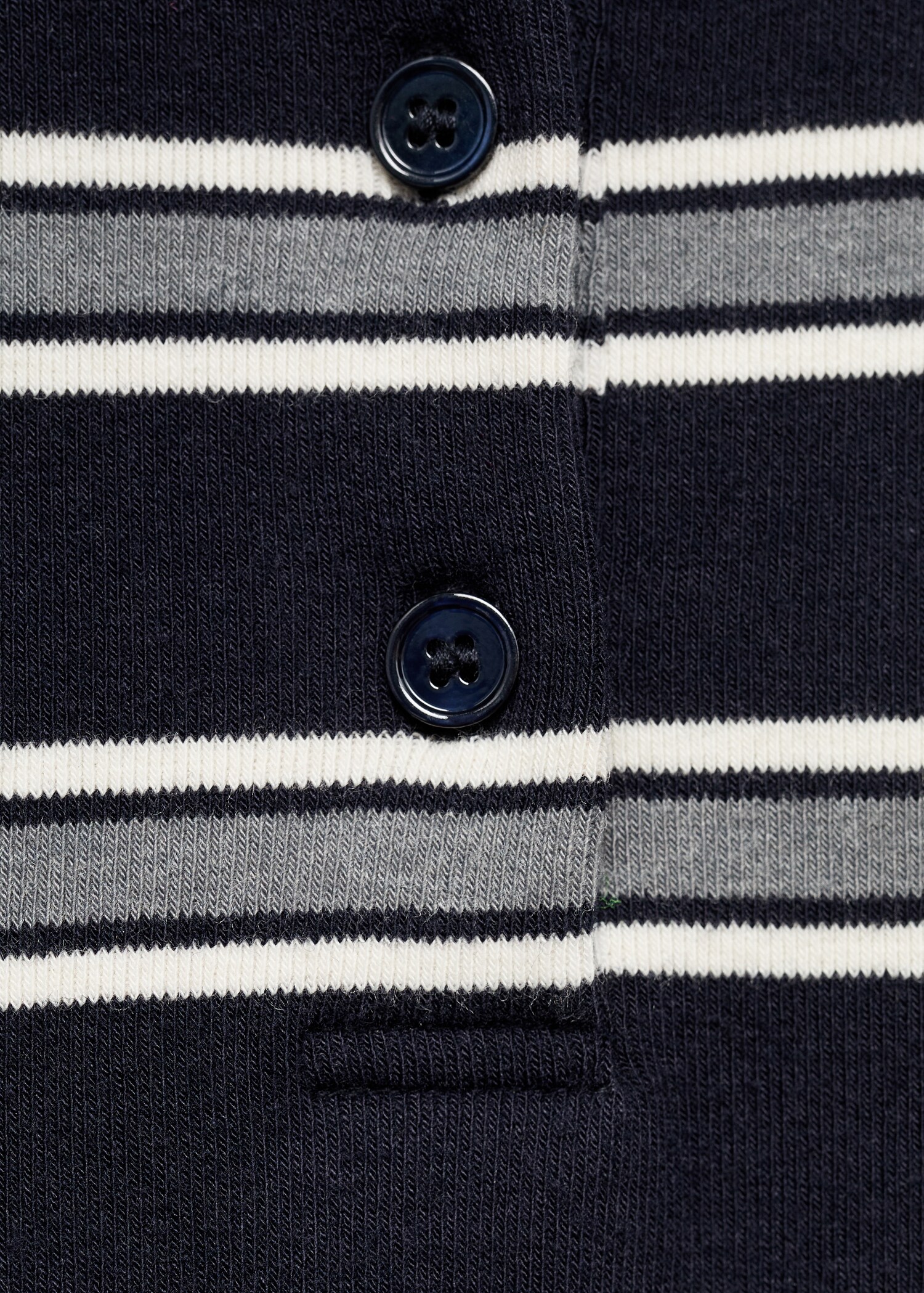 T-shirt col polo à rayures - Détail de l'article 0