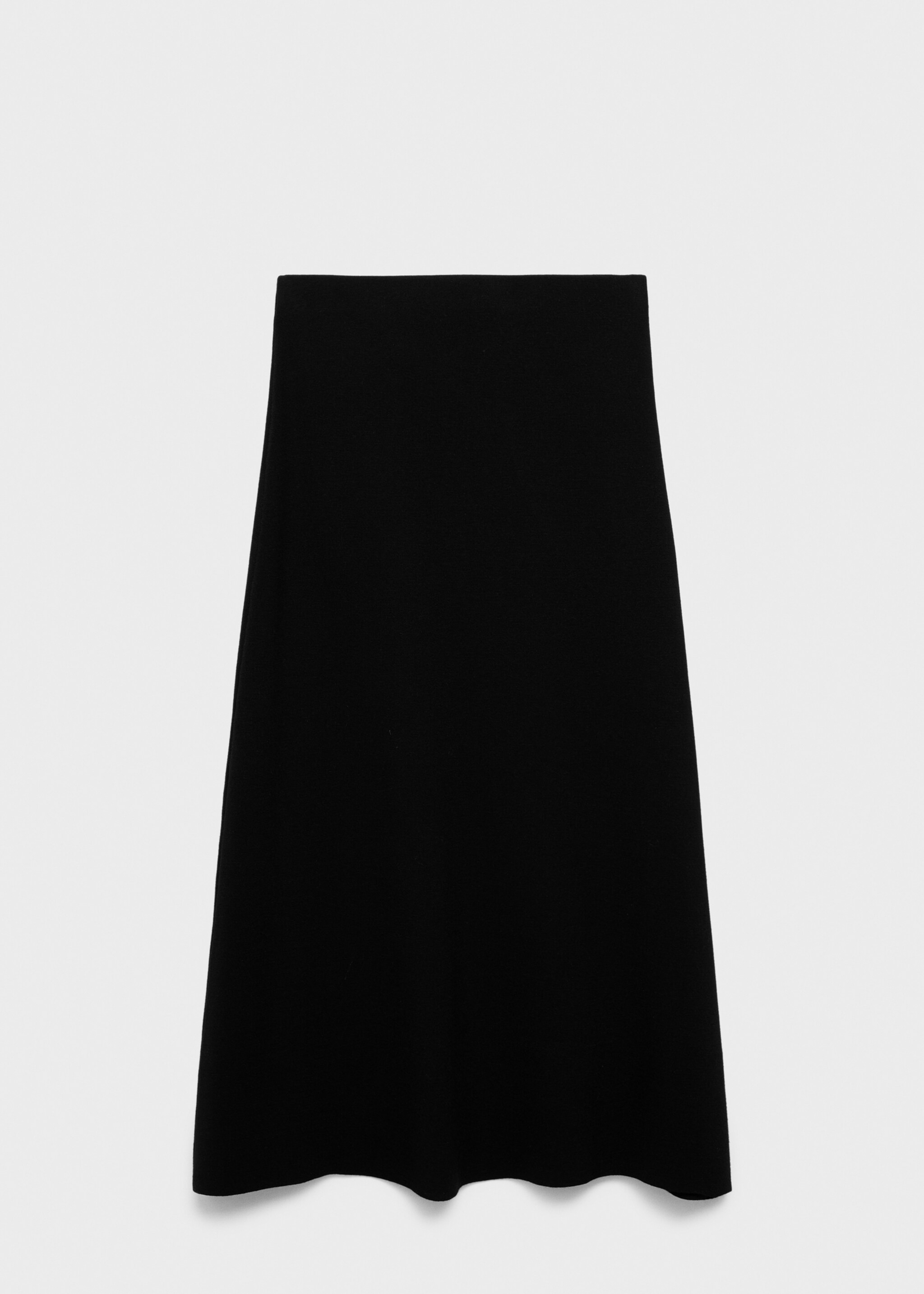Fustă evazată din tricot - Articol fără model, Negru. Ref: 17095811-00.