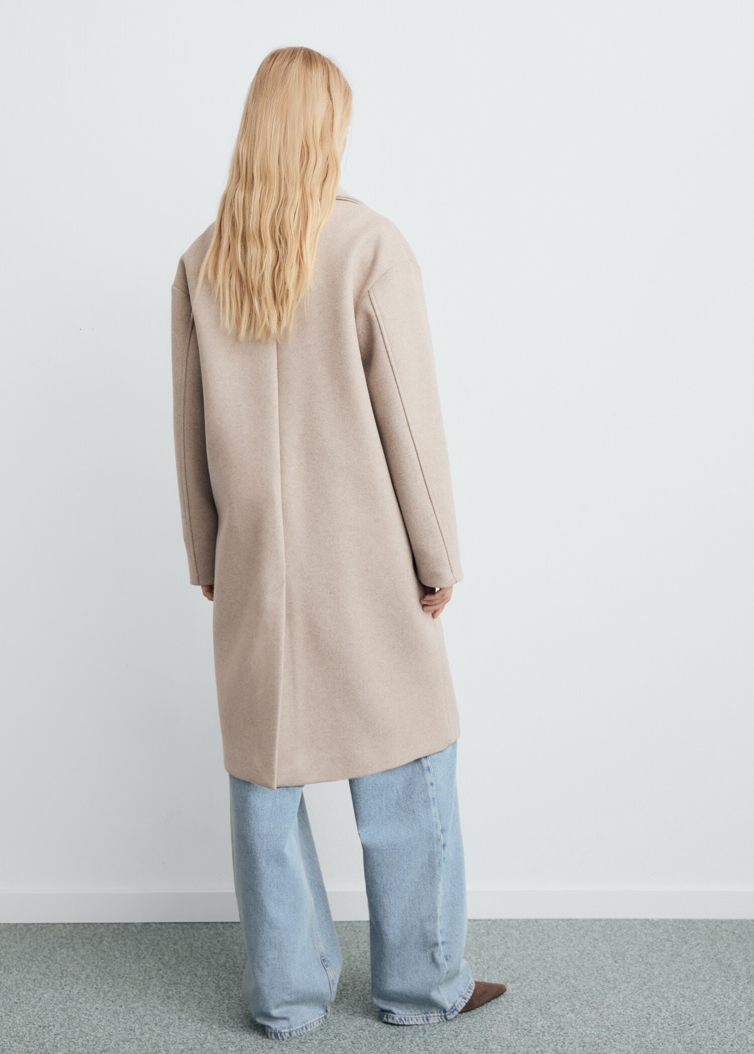 Double-breasted midi coat - Reverse of the article