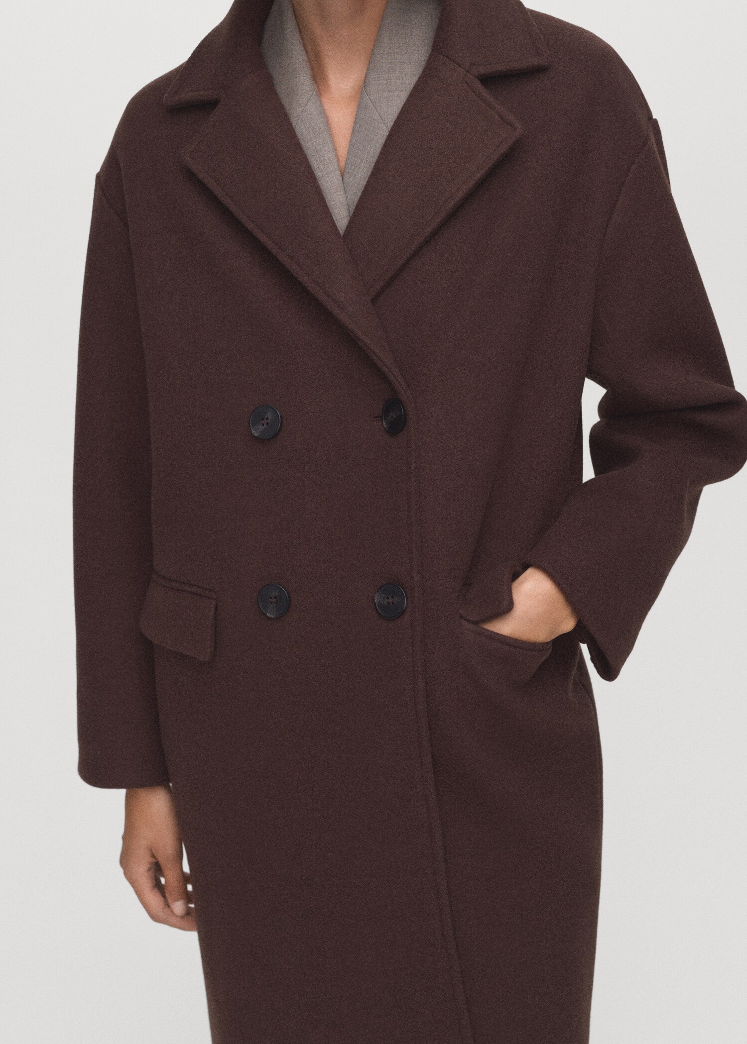 Double-breasted midi coat - Medium plane
