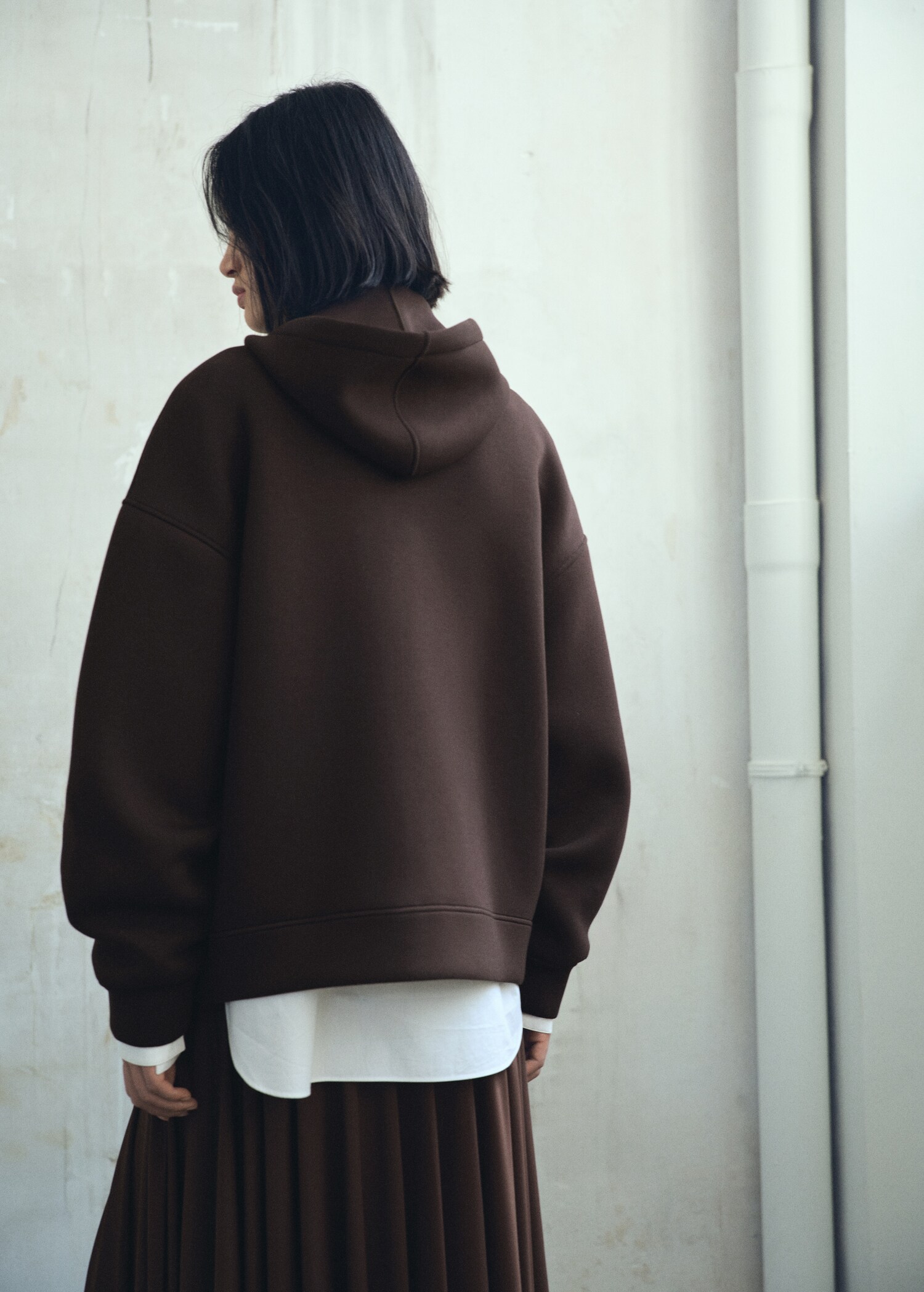 Oversized hooded jacket - Reverse of the article