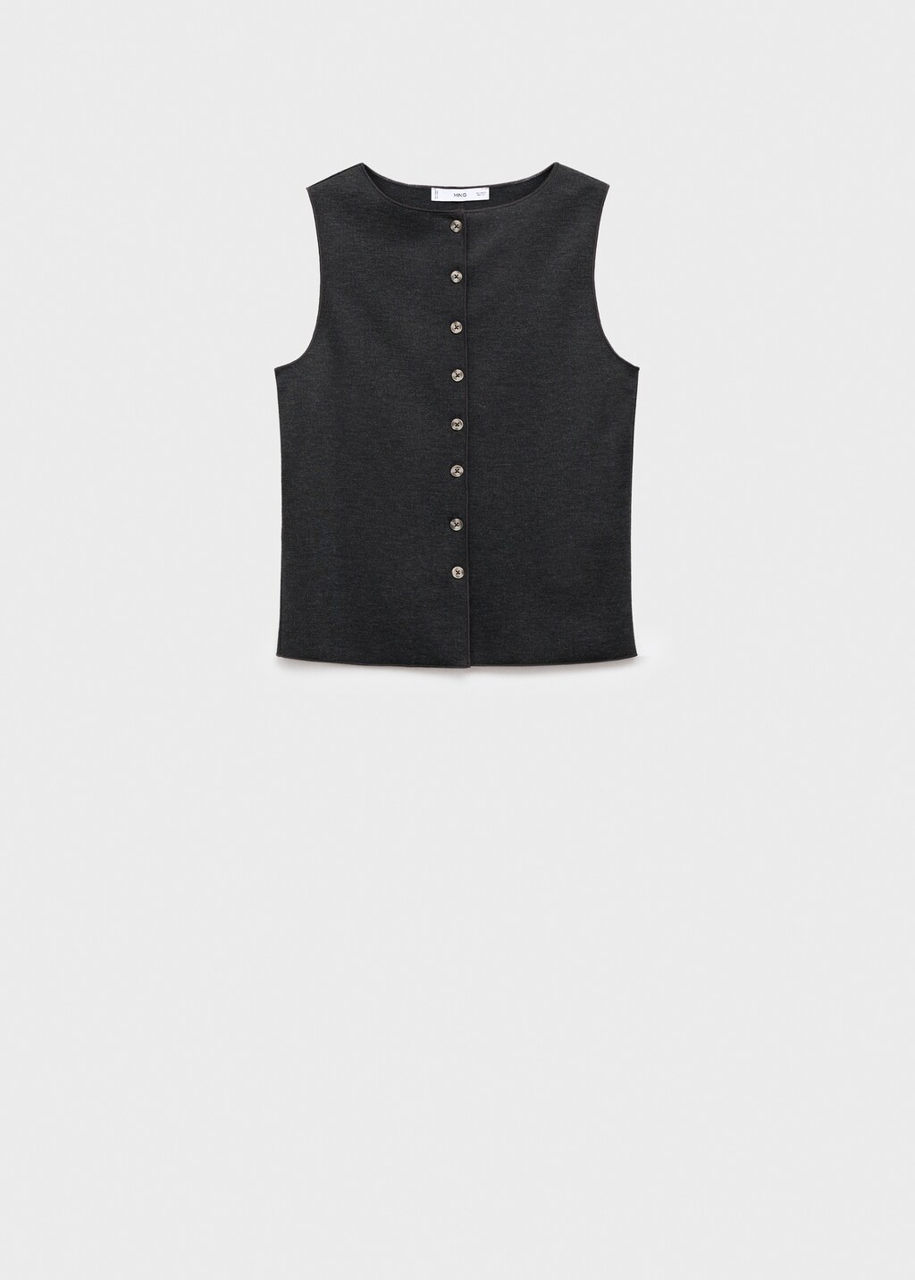 Round neck buttoned vest - image 4