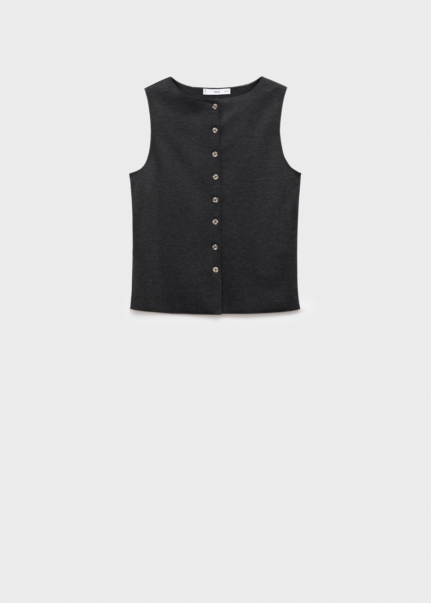 Round neck buttoned waistcoat - Article without model