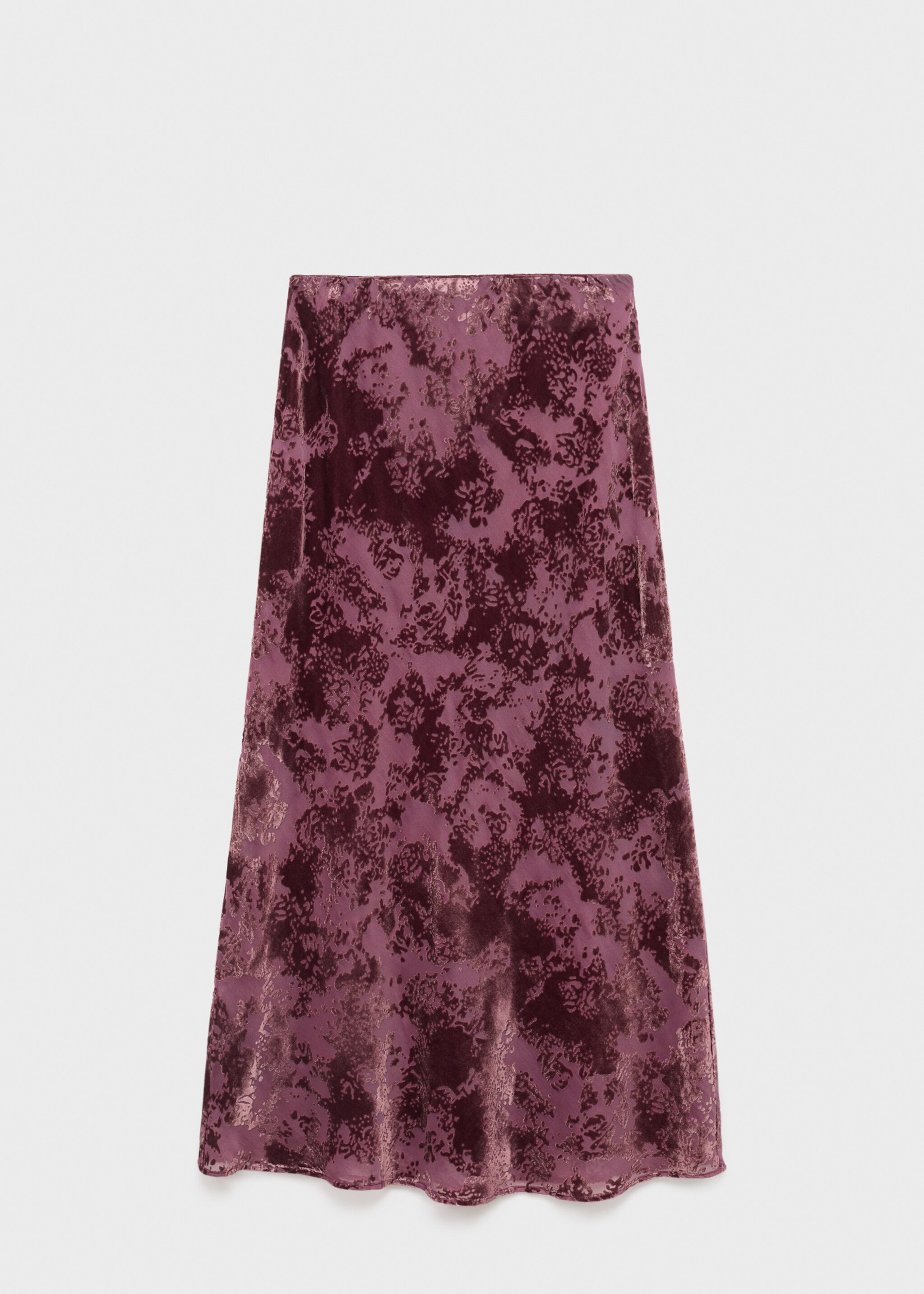 Long jacquard skirt - Article without model, Burgundy. Ref: 17095816-00.
