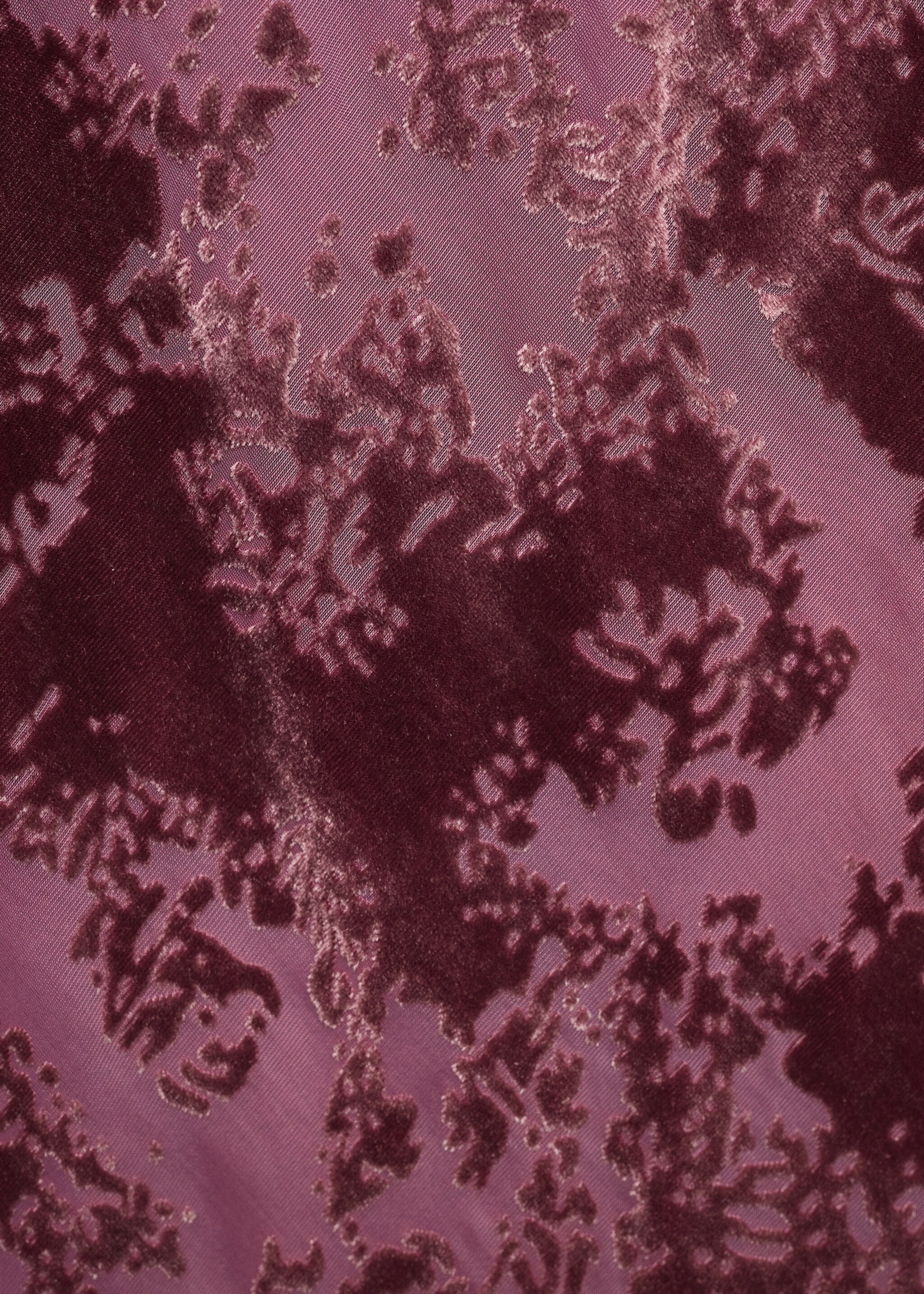 Long jacquard skirt - Details of the article 8, Burgundy. Ref: 17095816-00.