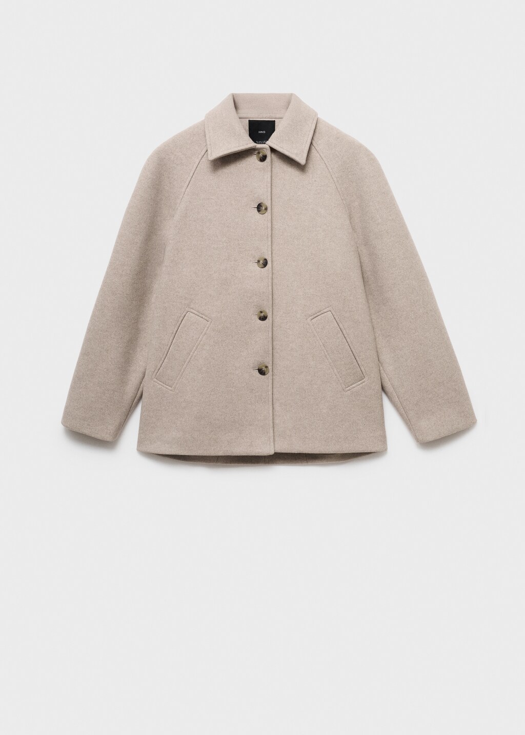 Mango Short coat with notched lapel collar thumbnail