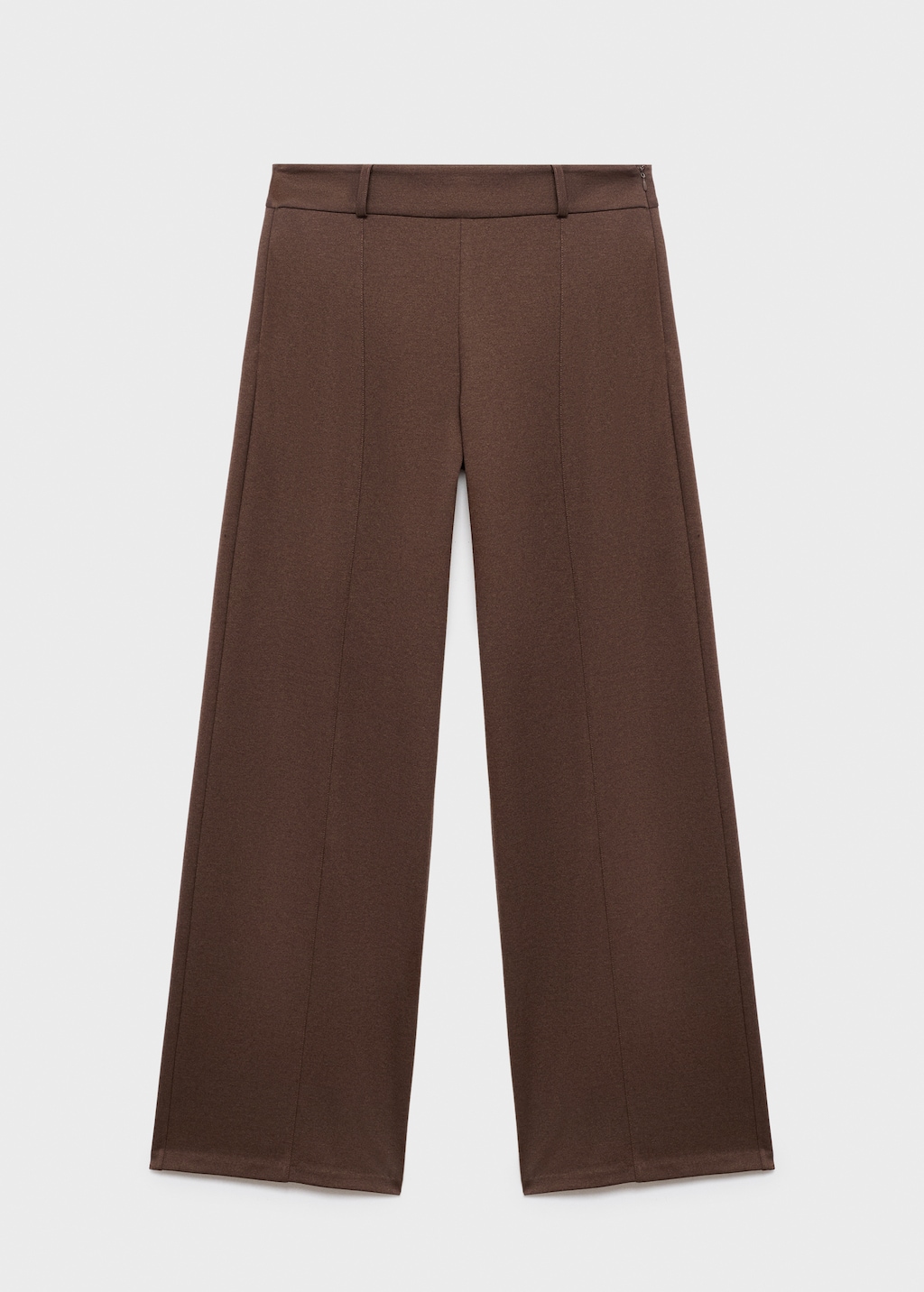 High-waisted wide-leg pants with belt loops