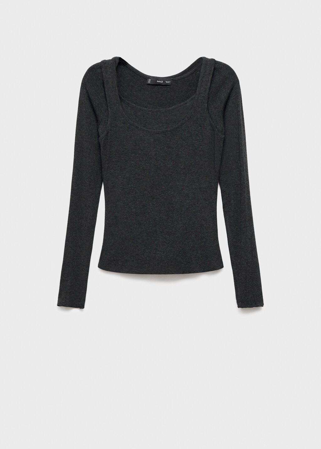 Combined crew neck sweater