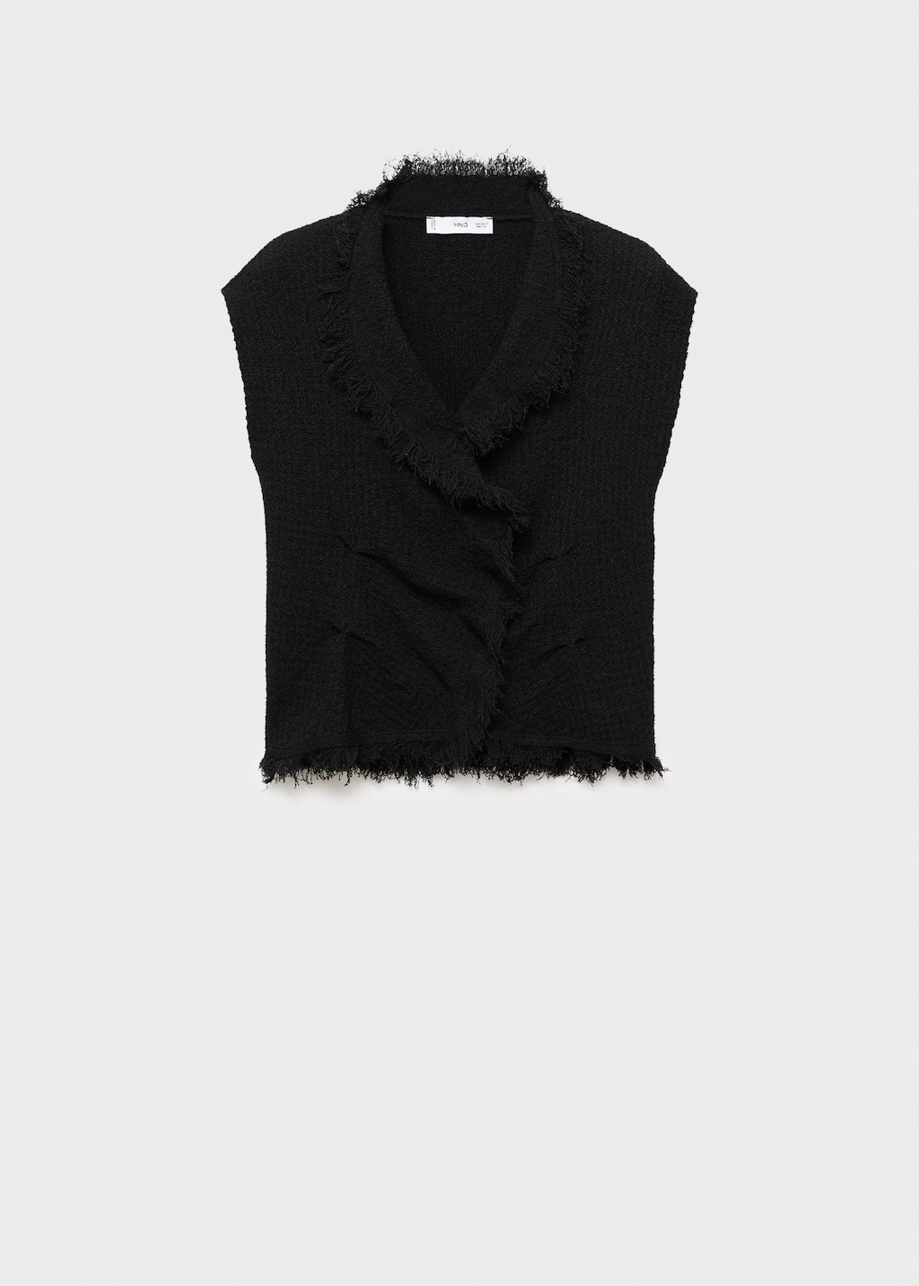 Mango Crossover top with frayed trim