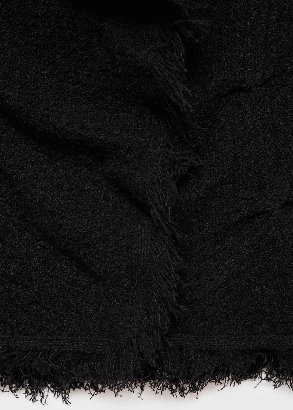 Crossover top with frayed trim