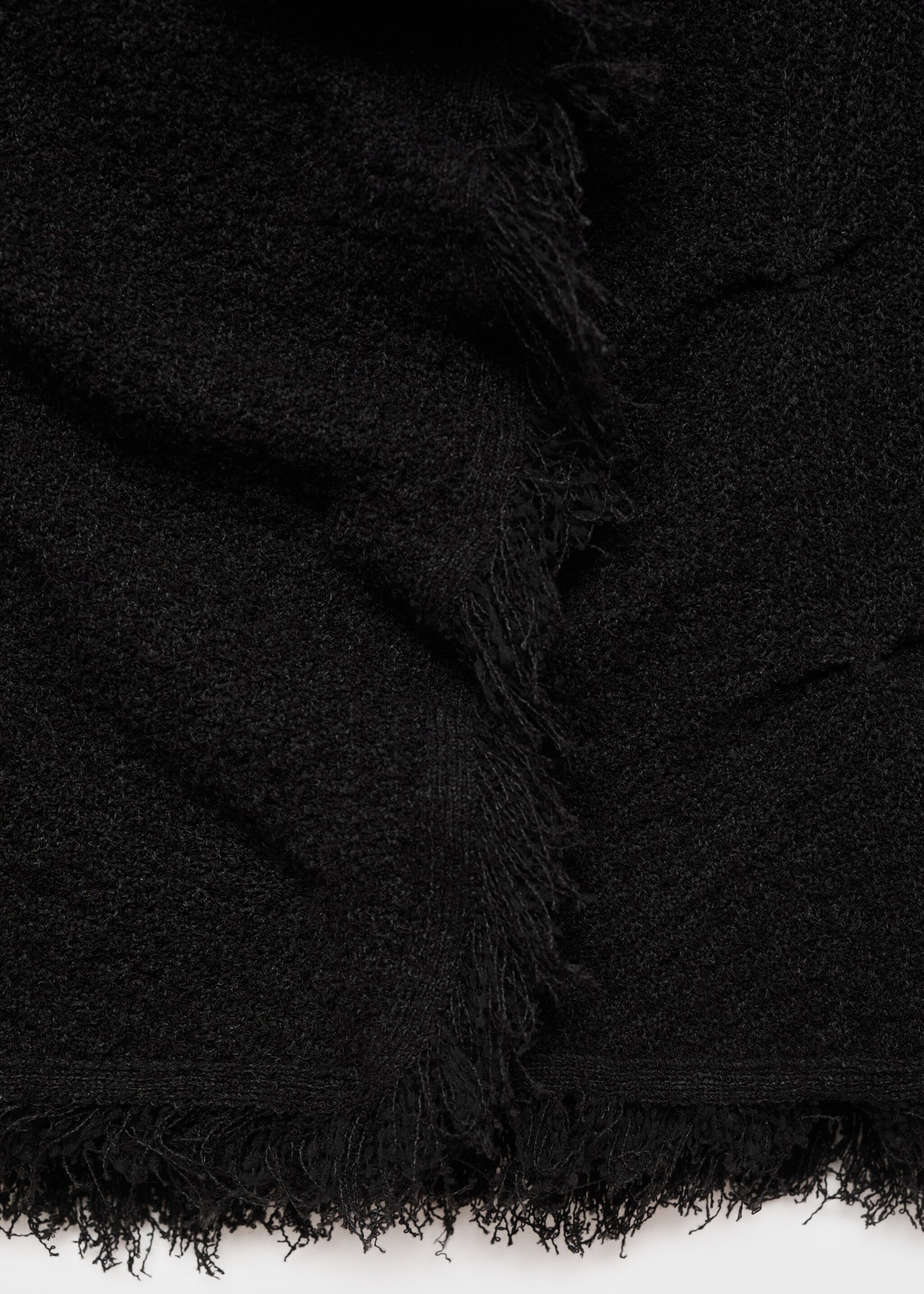 Top cache-cœur bords effilochés - Détail de l'article 0, Noir. Ref: 17095823-00.