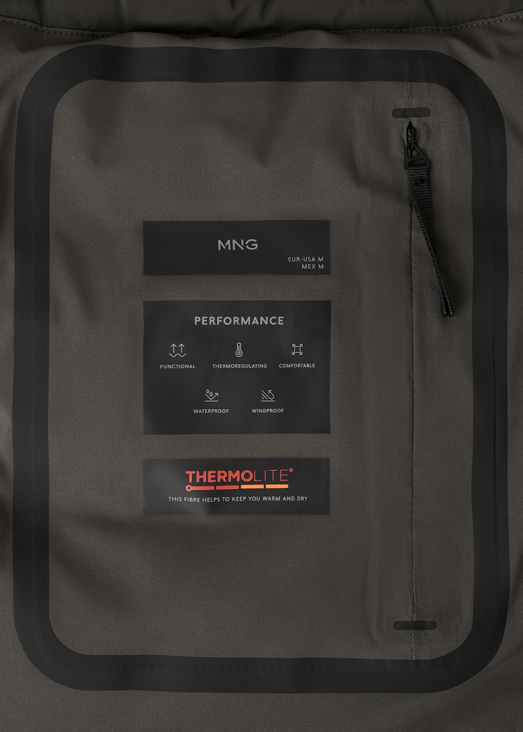 Packable water-repellent padded Thermolite® jacket