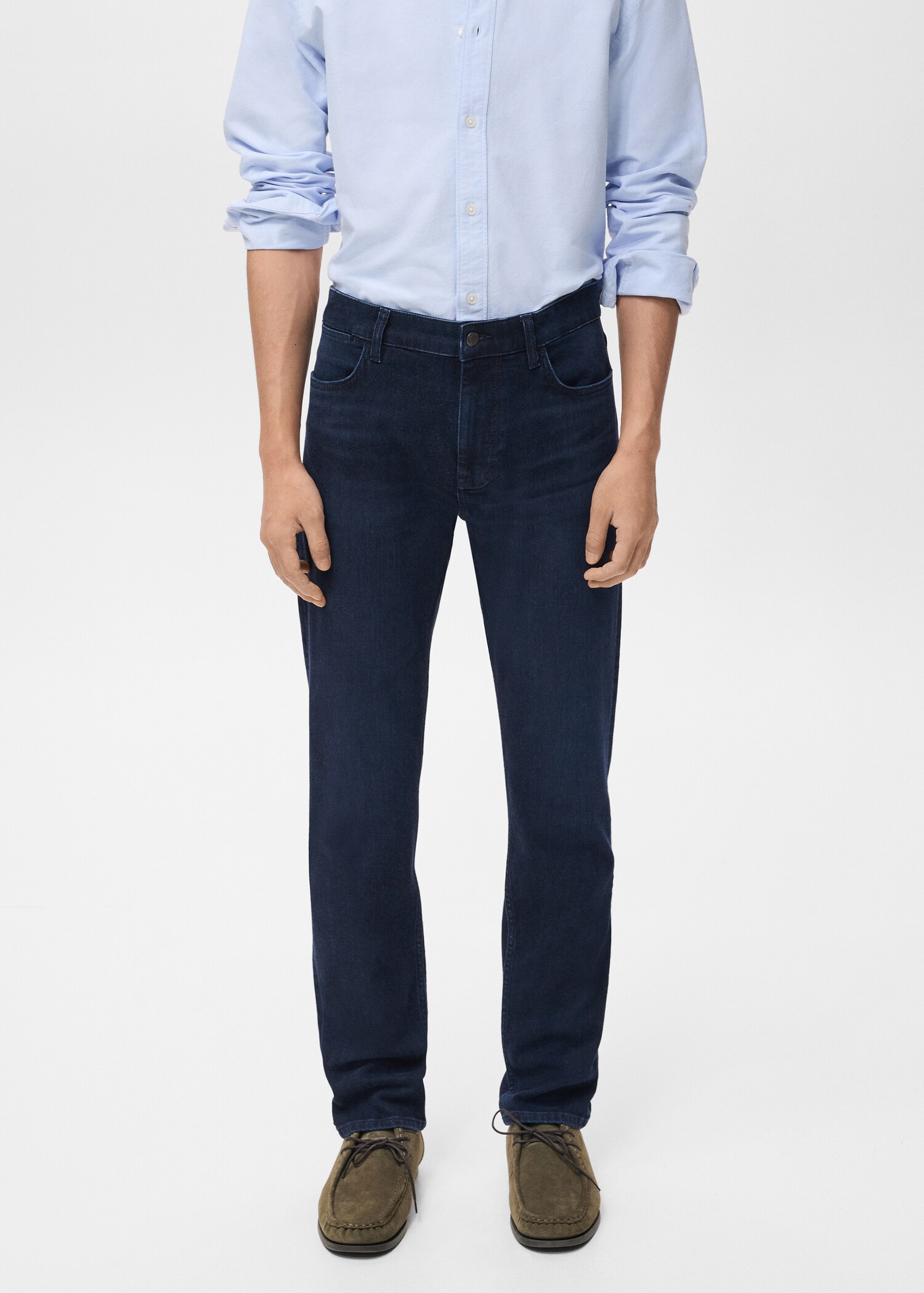 Veste slim-fit micro pied-de-poule - Plan moyen