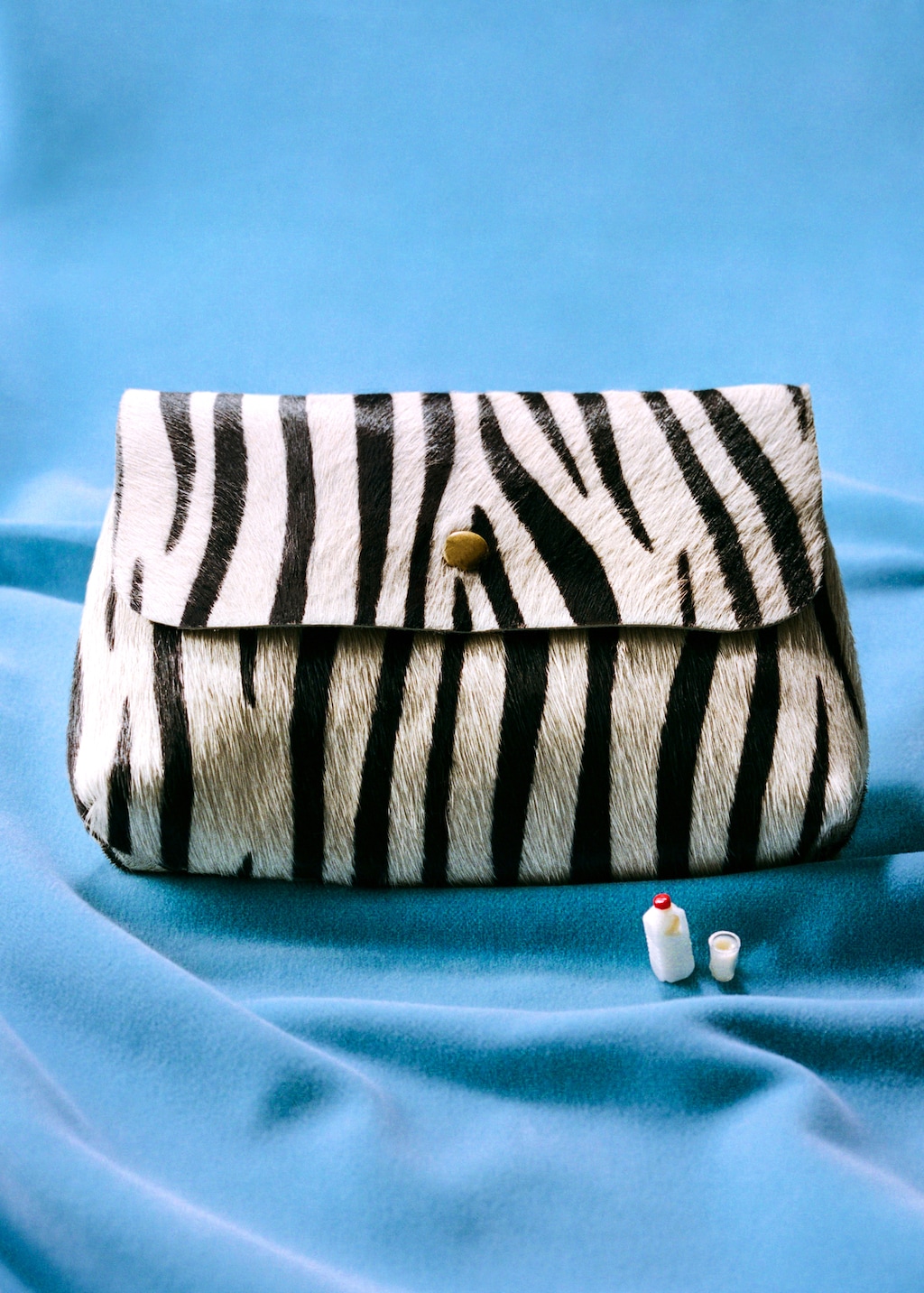 Animal print leather bag