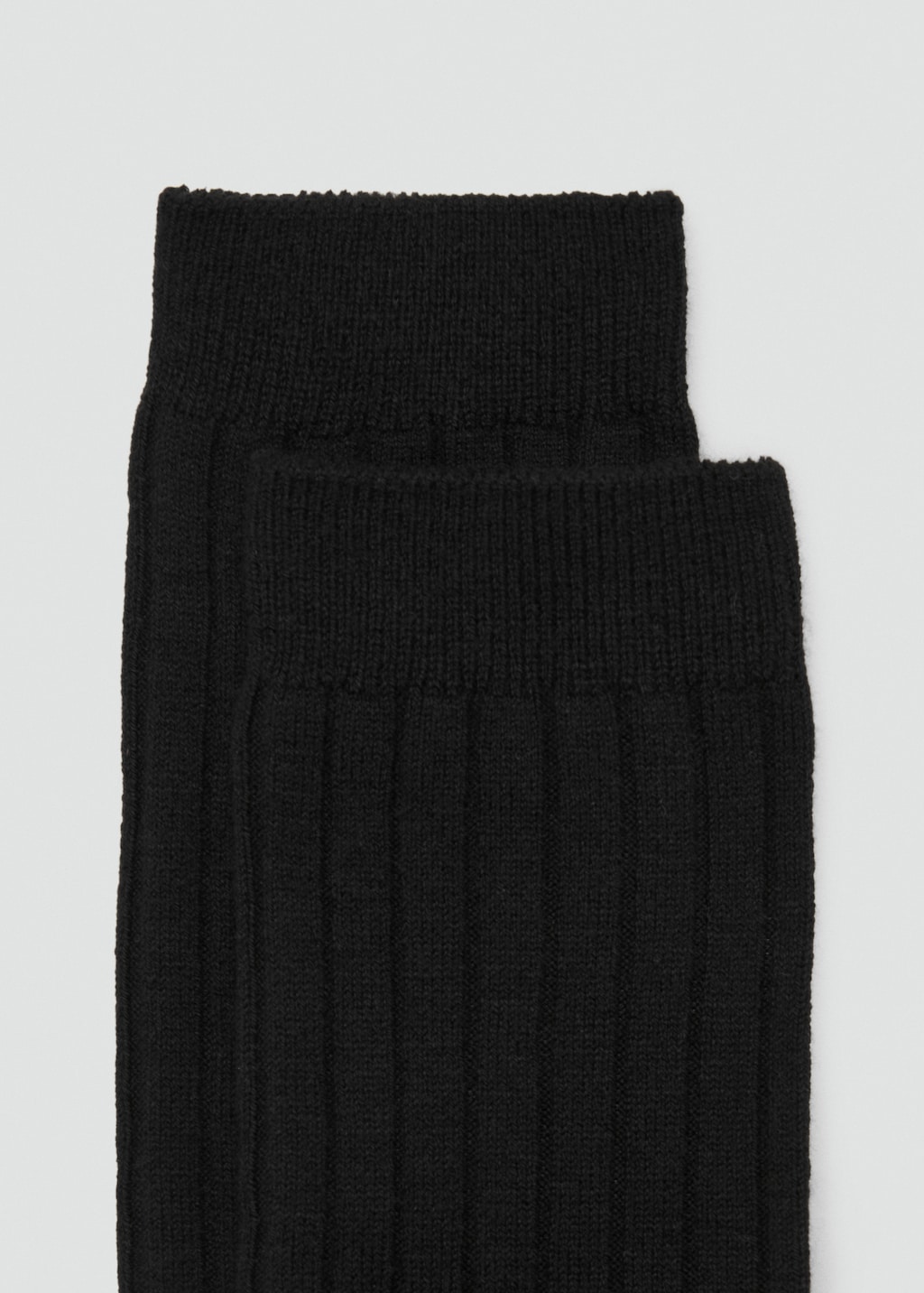 Ribbed wool blend socks