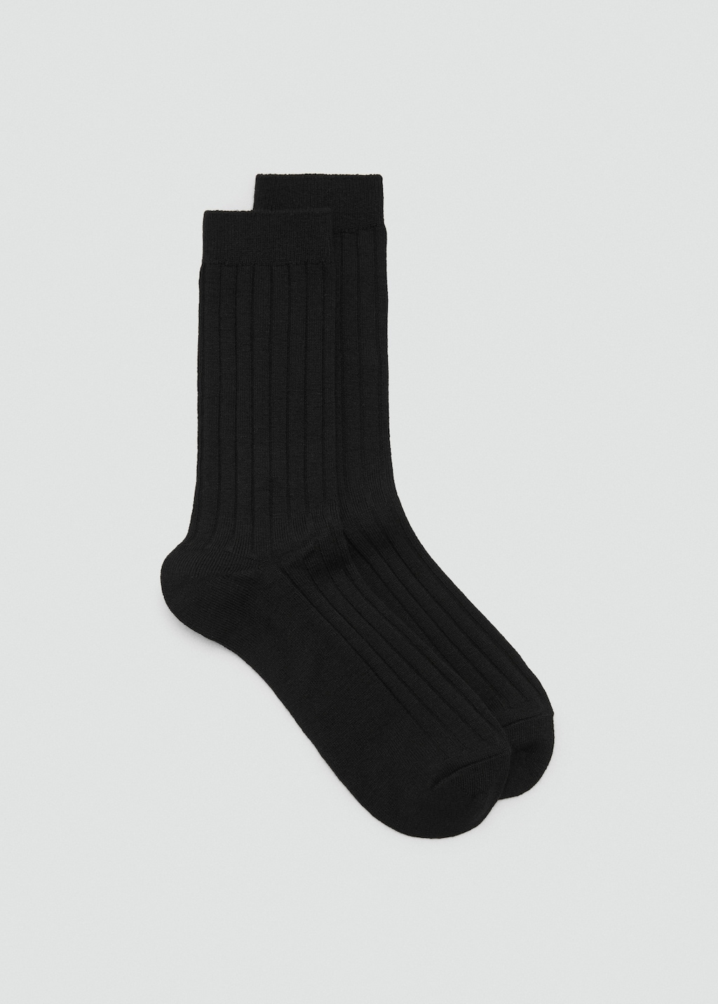 Ribbed wool blend socks