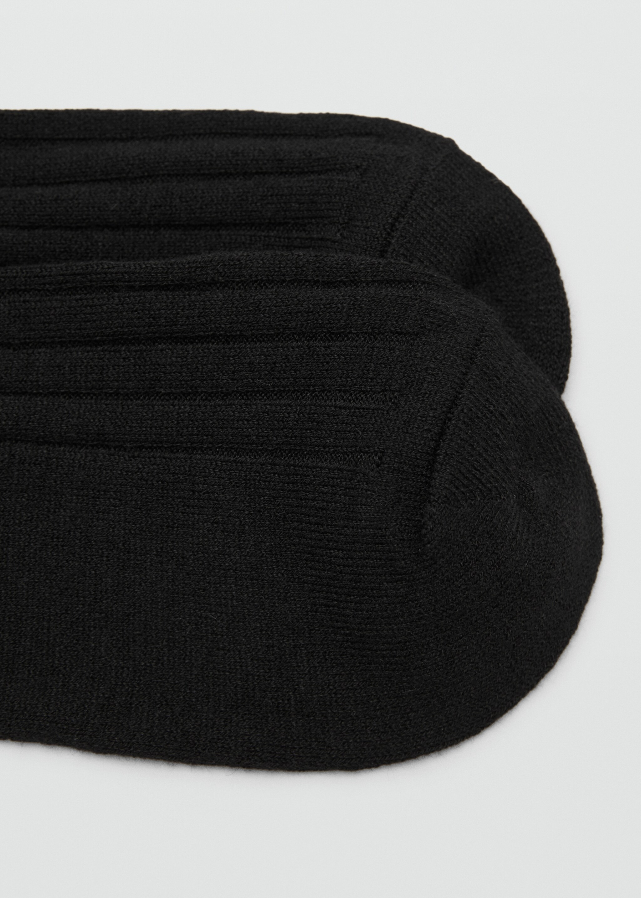 Ribbed wool blend socks - Details of the article 1, Black. Ref: 17095971-00.