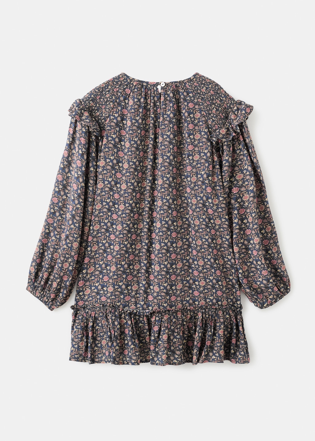 Ruffled printed dress