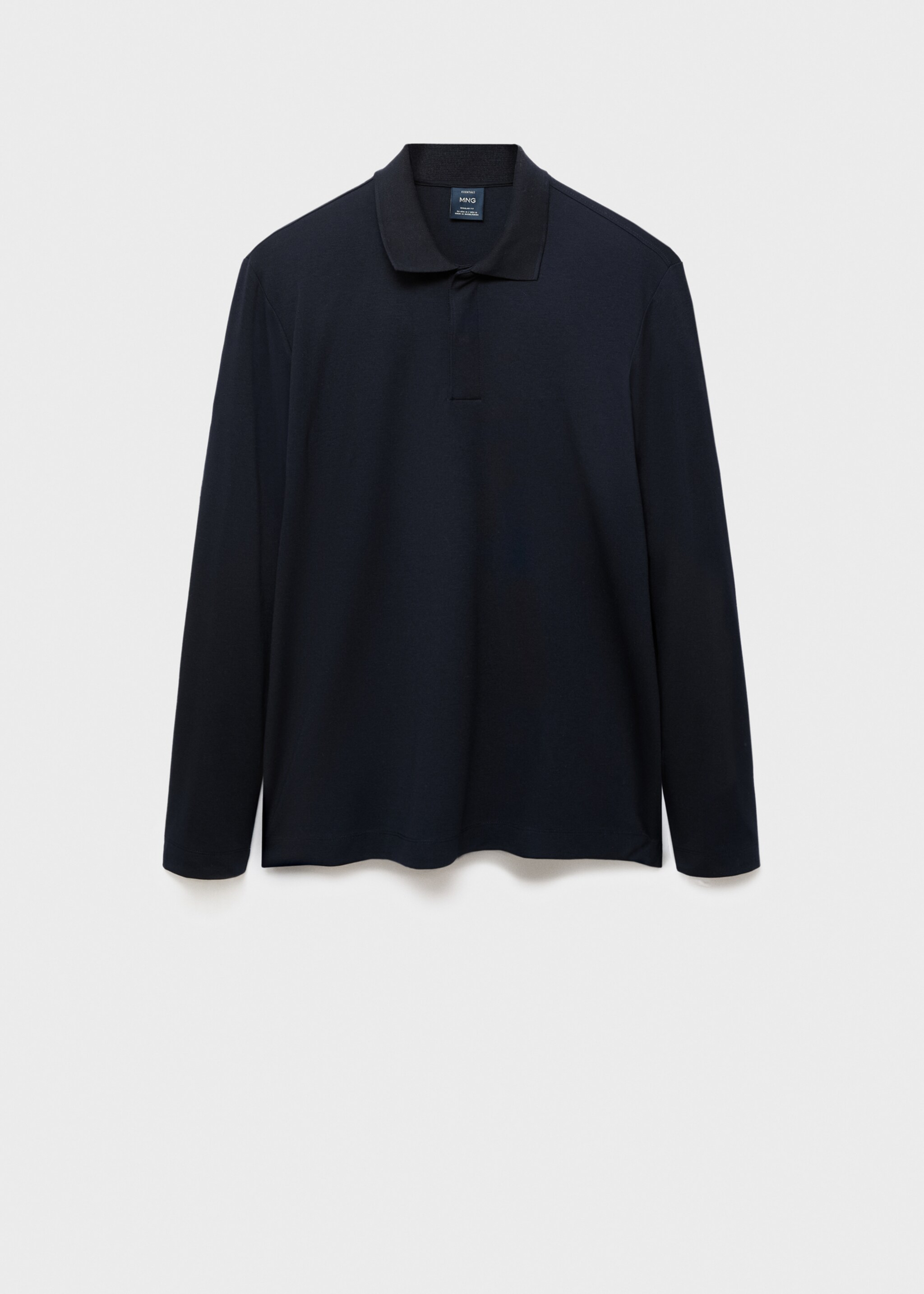 Regular-fit knitted polo sweater - Article without model, Navy. Ref: 17095976-00.